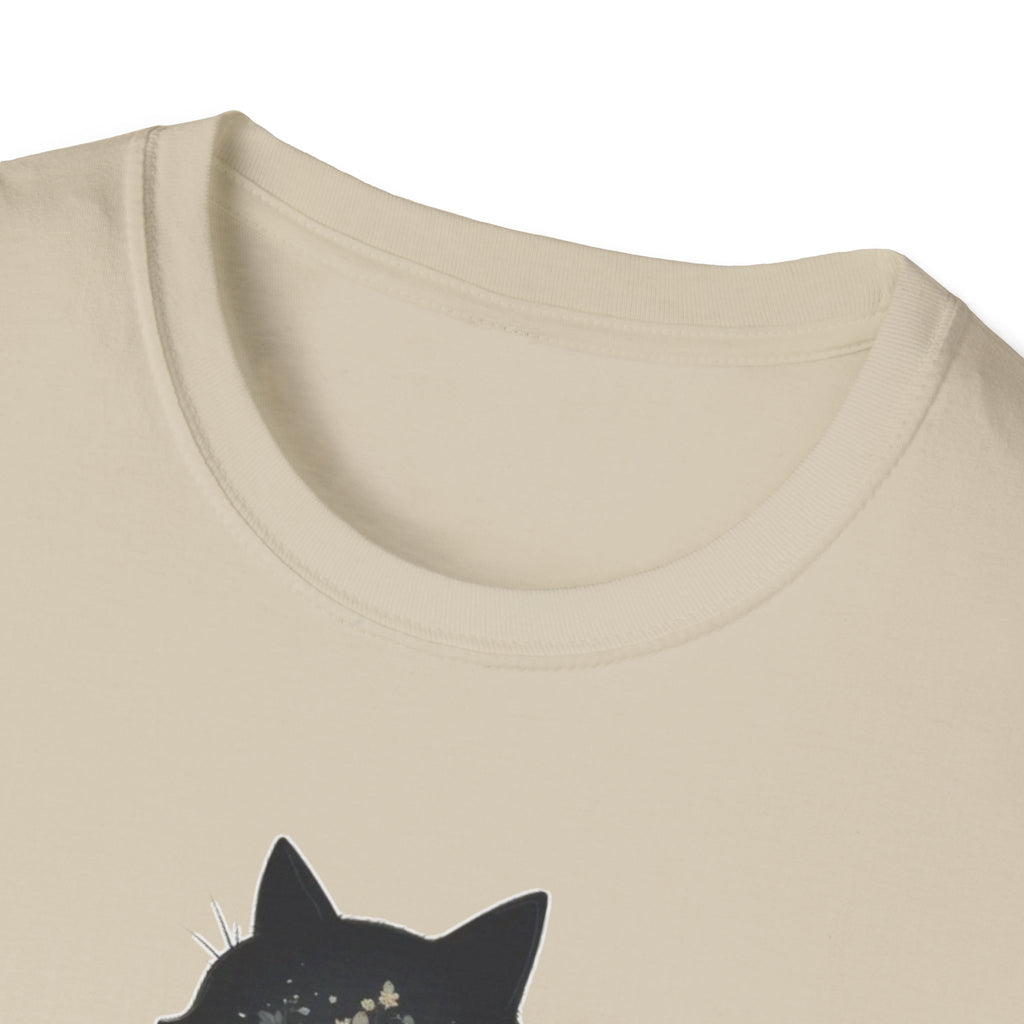 Floral Silhouette Cat T-Shirt