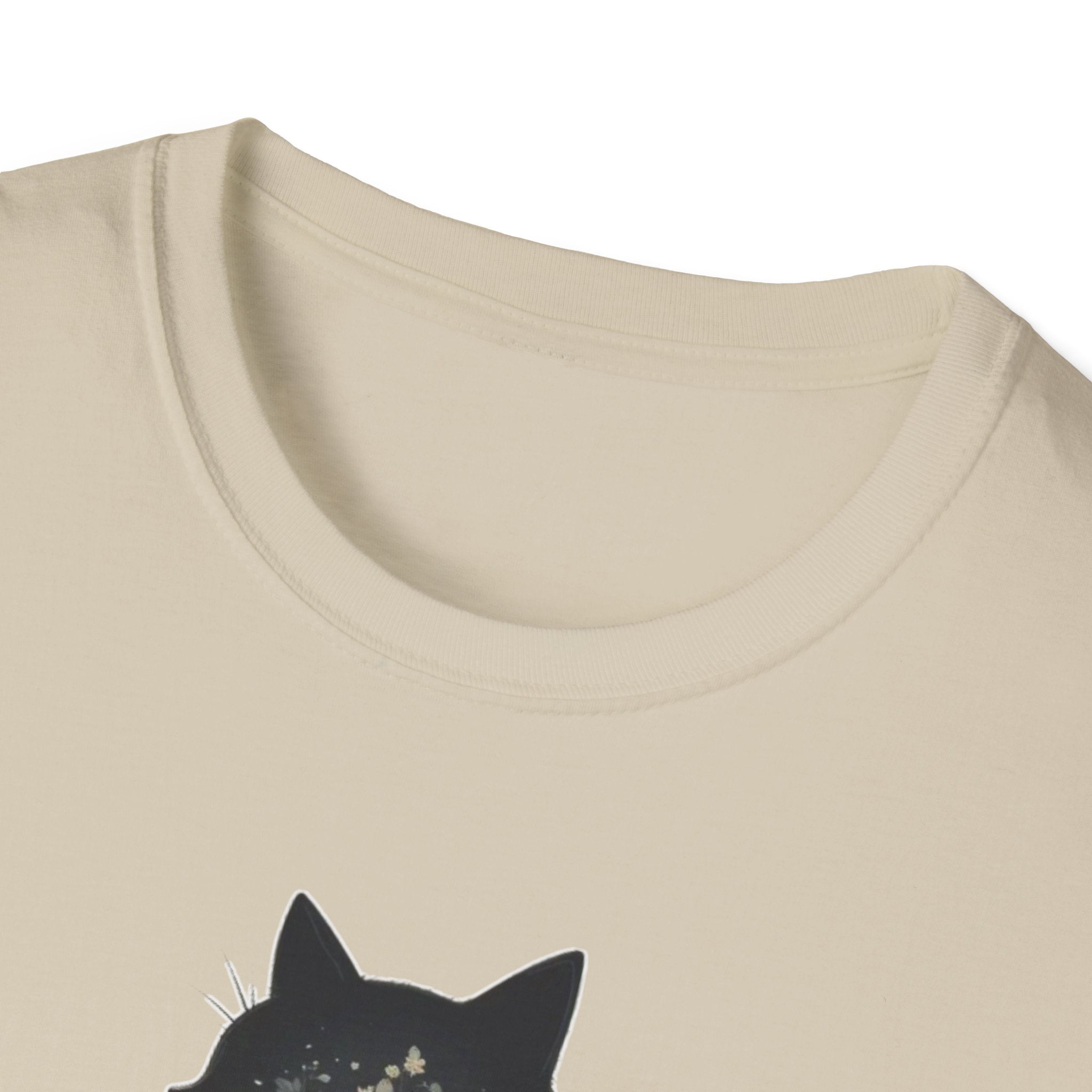 Floral Silhouette Cat T-Shirt