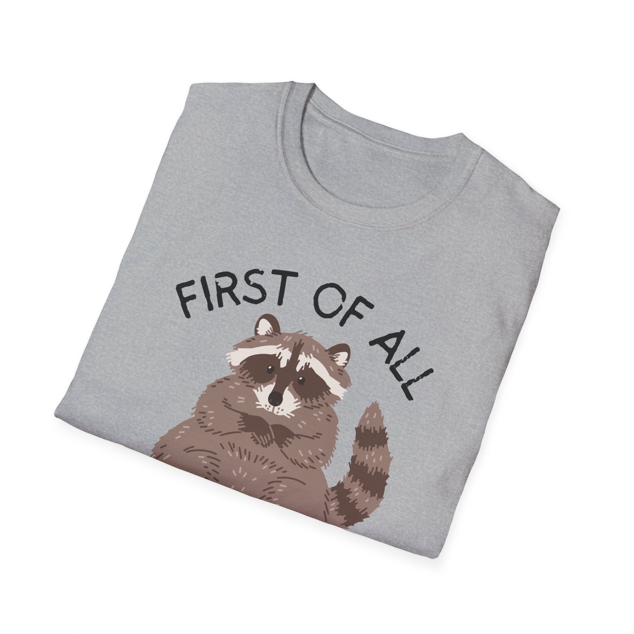 Raccoon 'First of All I'm a Delight' Cute Graphic T-Shirt