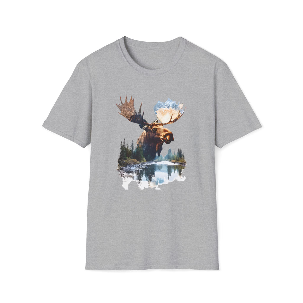 Moose Reflection T-Shirt – Wilderness Lake Double Exposure Tee