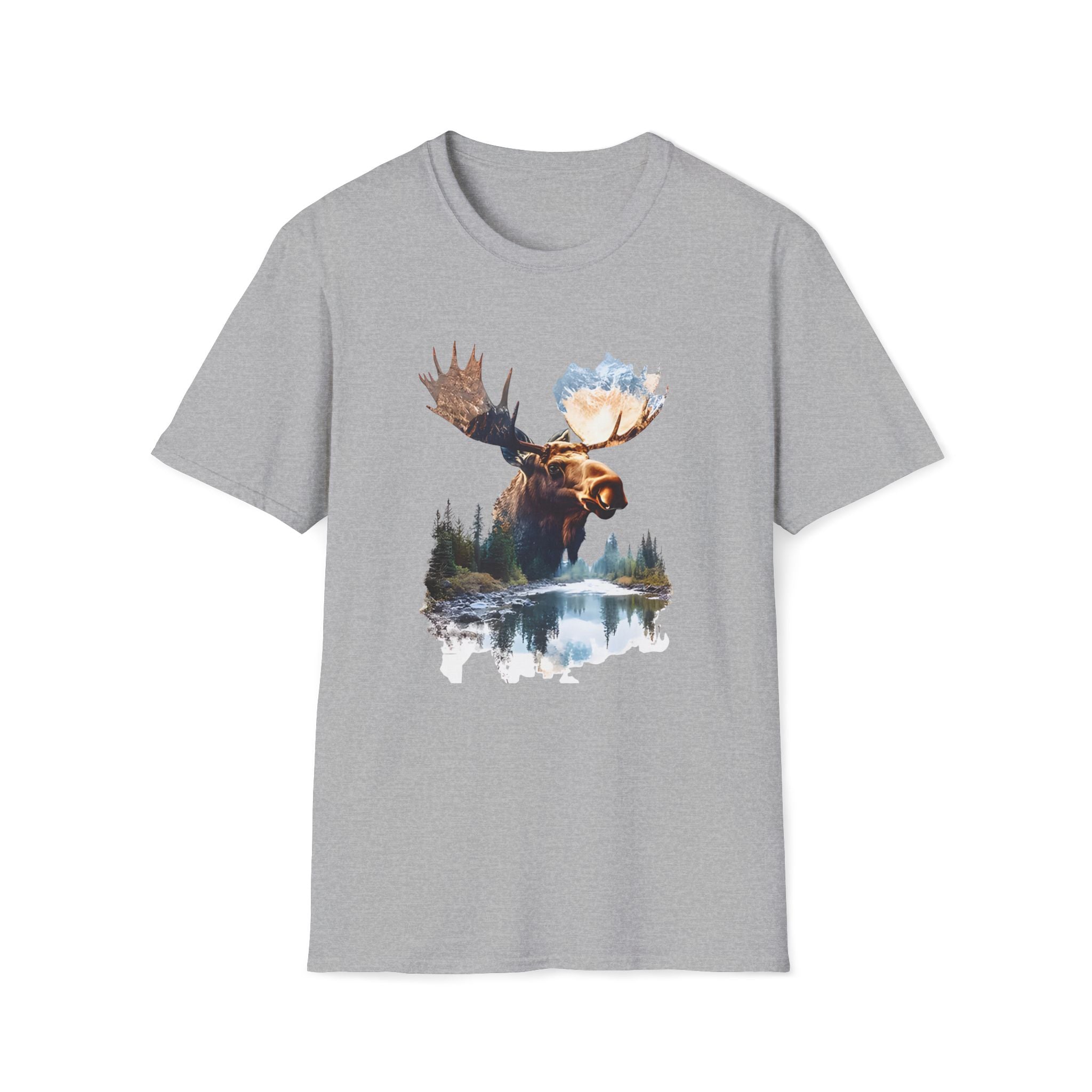 Moose Reflection T-Shirt – Wilderness Lake Double Exposure Tee