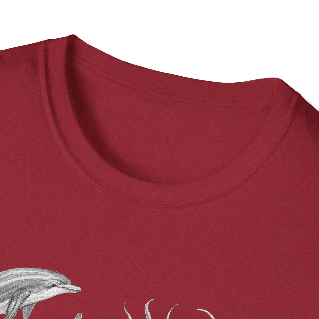 Ocean Wildlife T-Shirt — Monochrome Marine Life Design