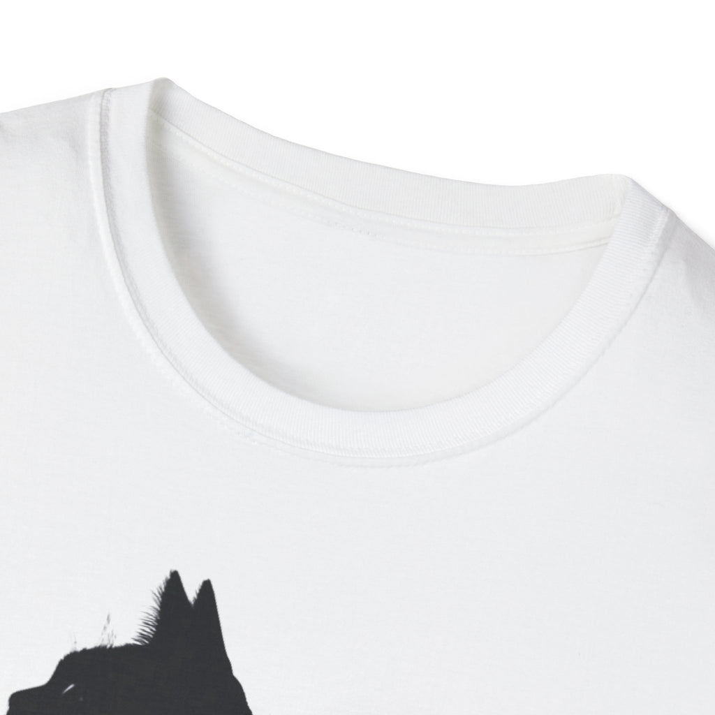 Galaxy Cat T-Shirt — Night Sky Silhouette Tee for Cat Lovers