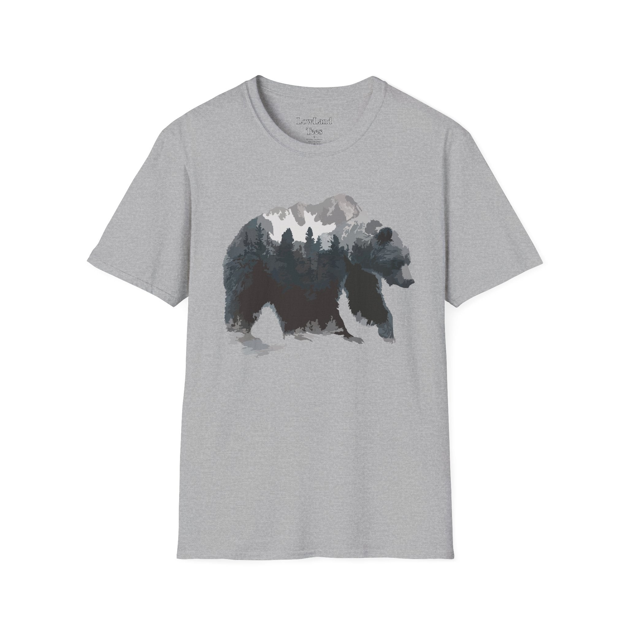 Mountain Spirit Bear T-Shirt — Double Exposure Wilderness Nature Tee