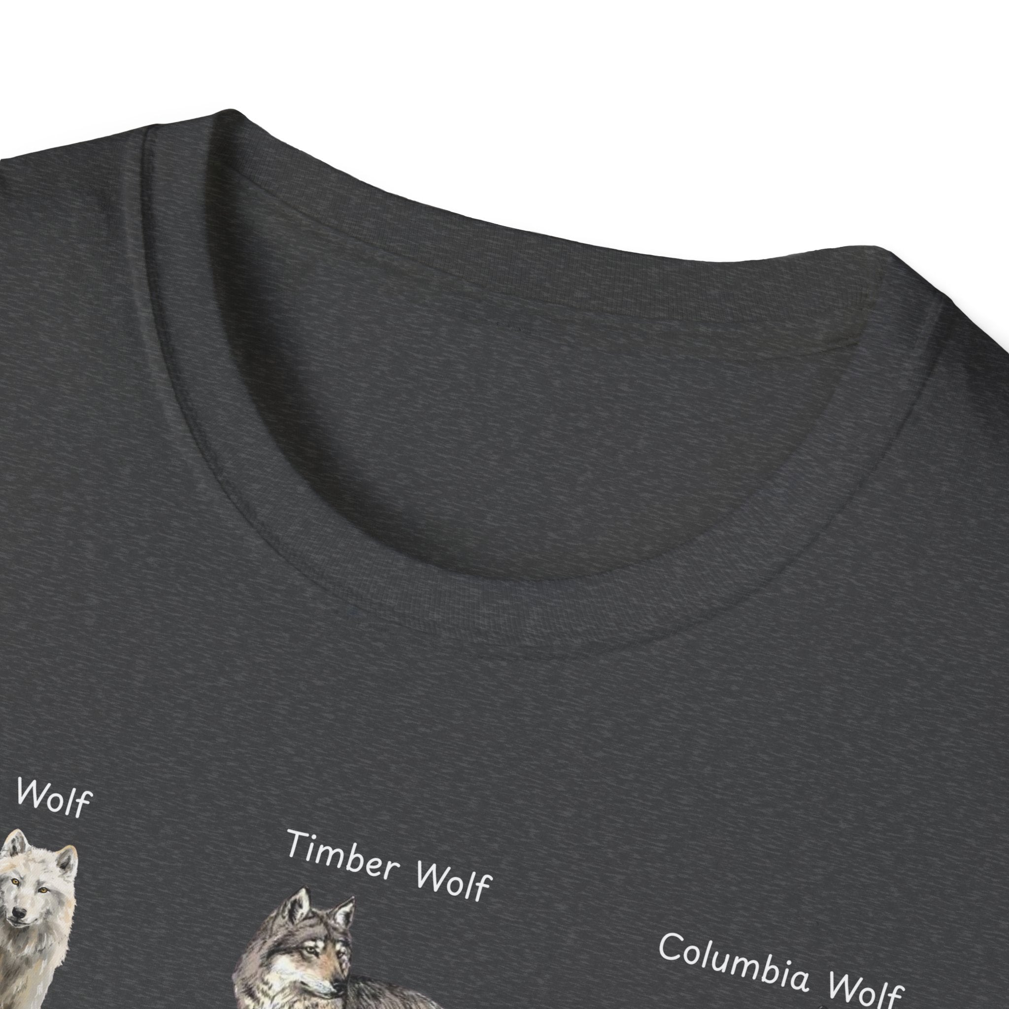 Wolf Species Chart T-Shirt — Illustrated Wolves Guide Tee