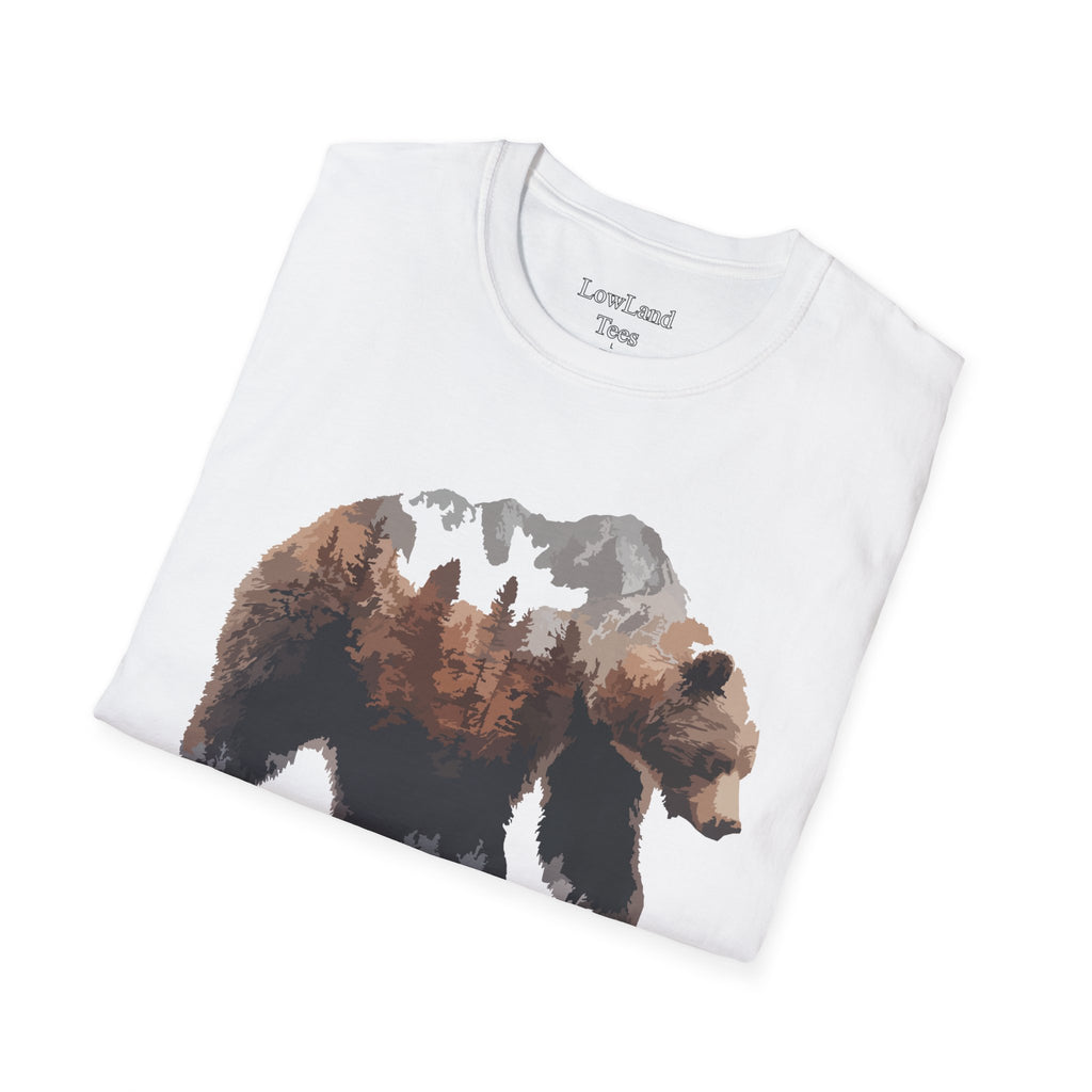 Mountain Spirit Bear T-Shirt — Double Exposure Wilderness Nature Tee