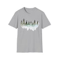 Forest Watercolor T-Shirt — Misty Pine Trees Nature Tee