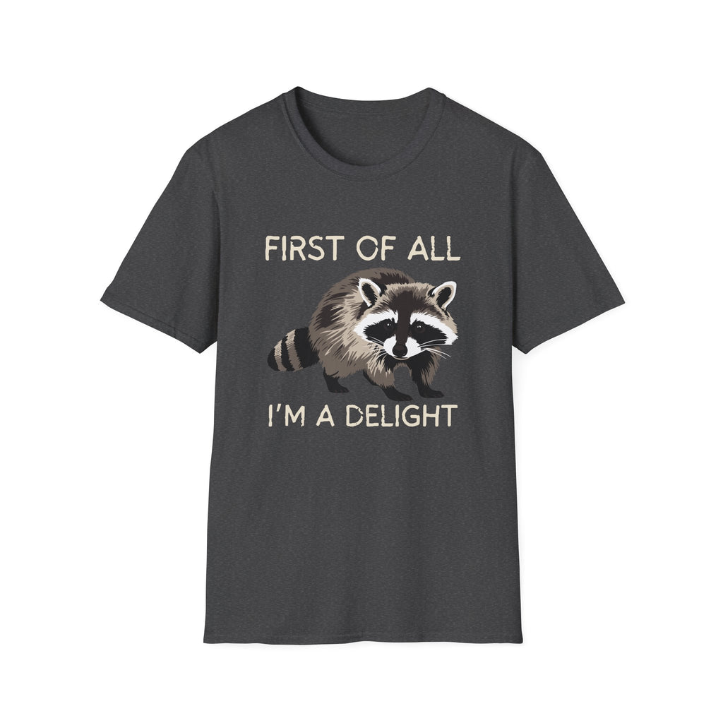 Raccoon ‘First of All I’m a Delight’ Graphic T‑Shirt