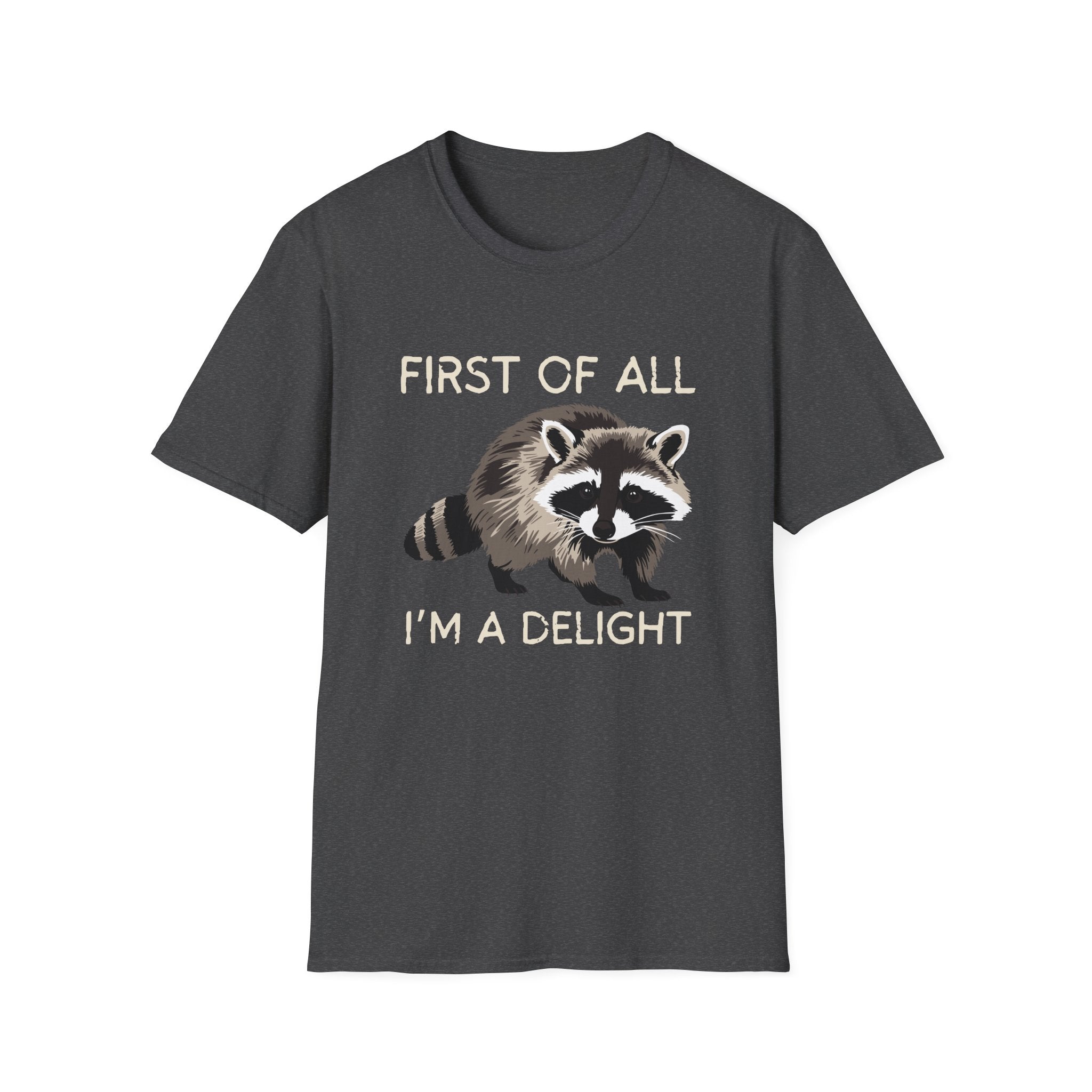Raccoon ‘First of All I’m a Delight’ Graphic T‑Shirt