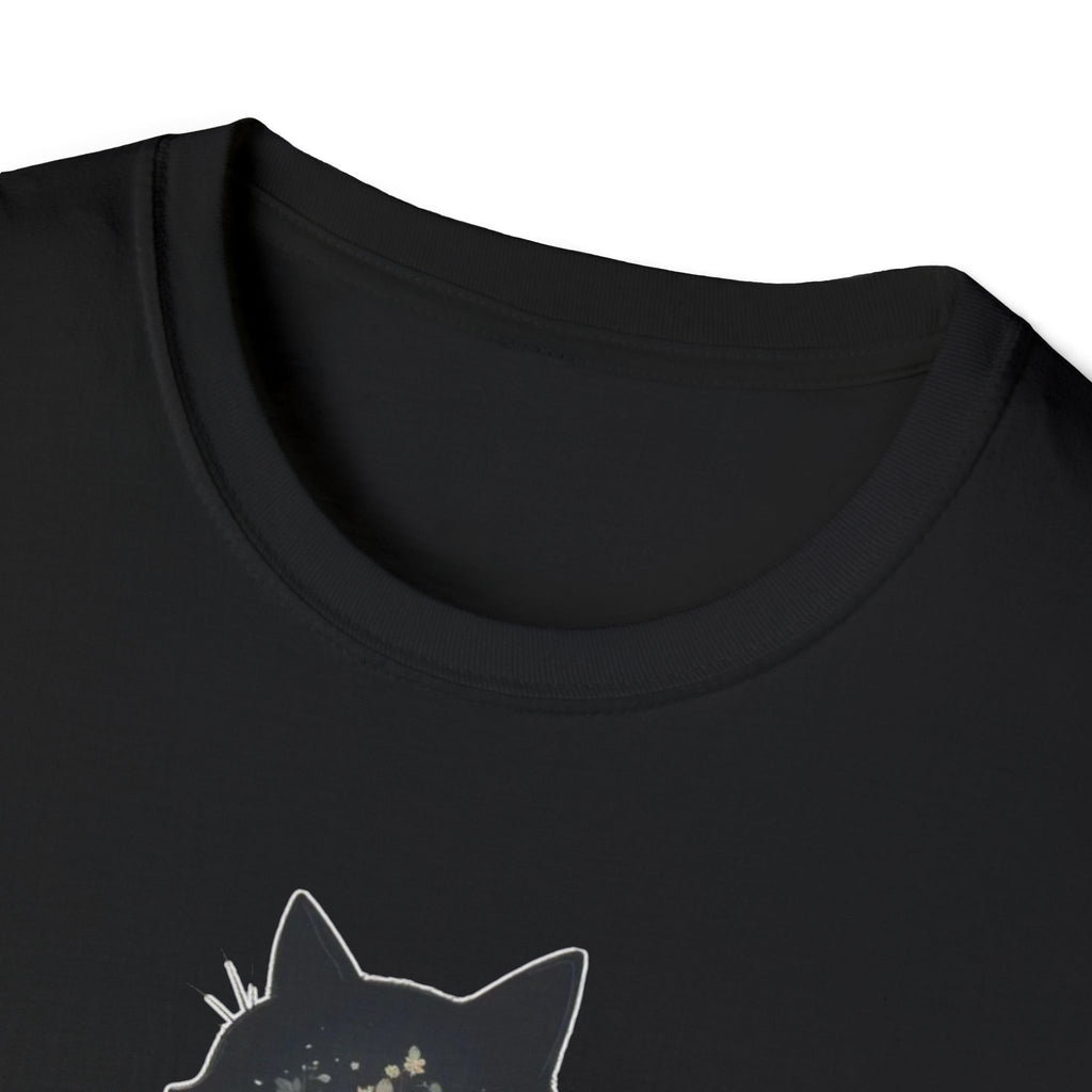 Floral Silhouette Cat T-Shirt