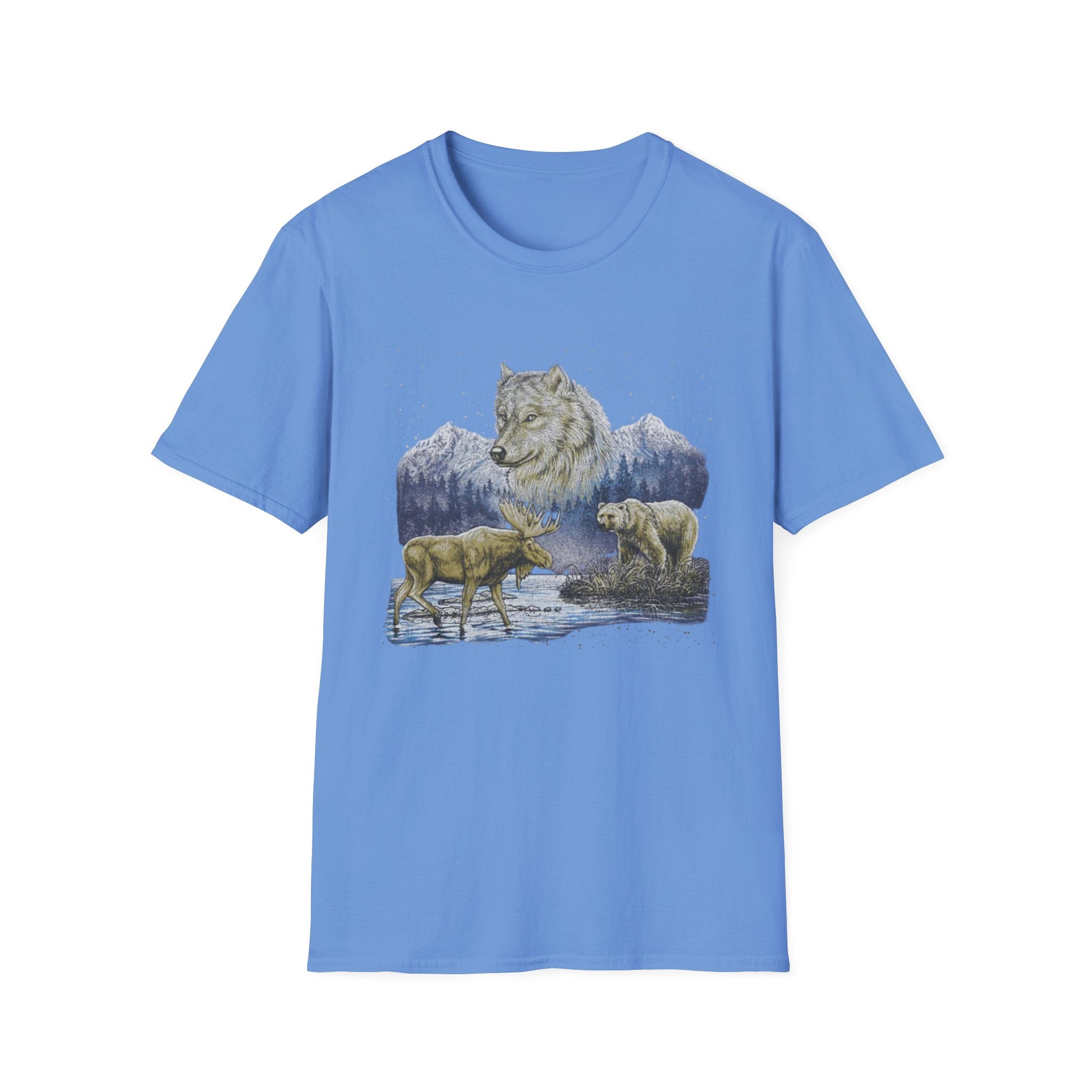 Wolf Trio Mountain T-Shirt — Wildlife Graphic Tee