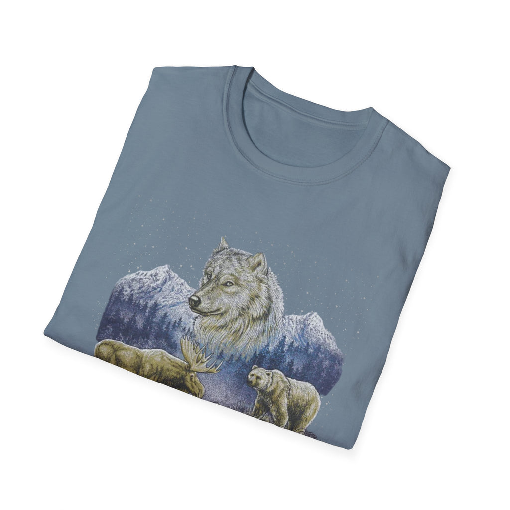 Wolf Trio Mountain T-Shirt — Wildlife Graphic Tee