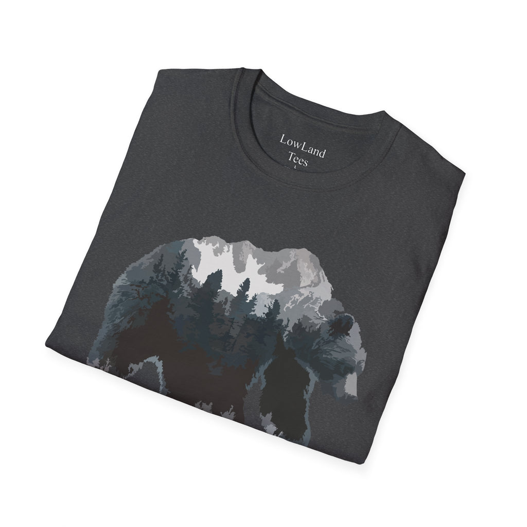 Mountain Spirit Bear T-Shirt — Double Exposure Wilderness Nature Tee