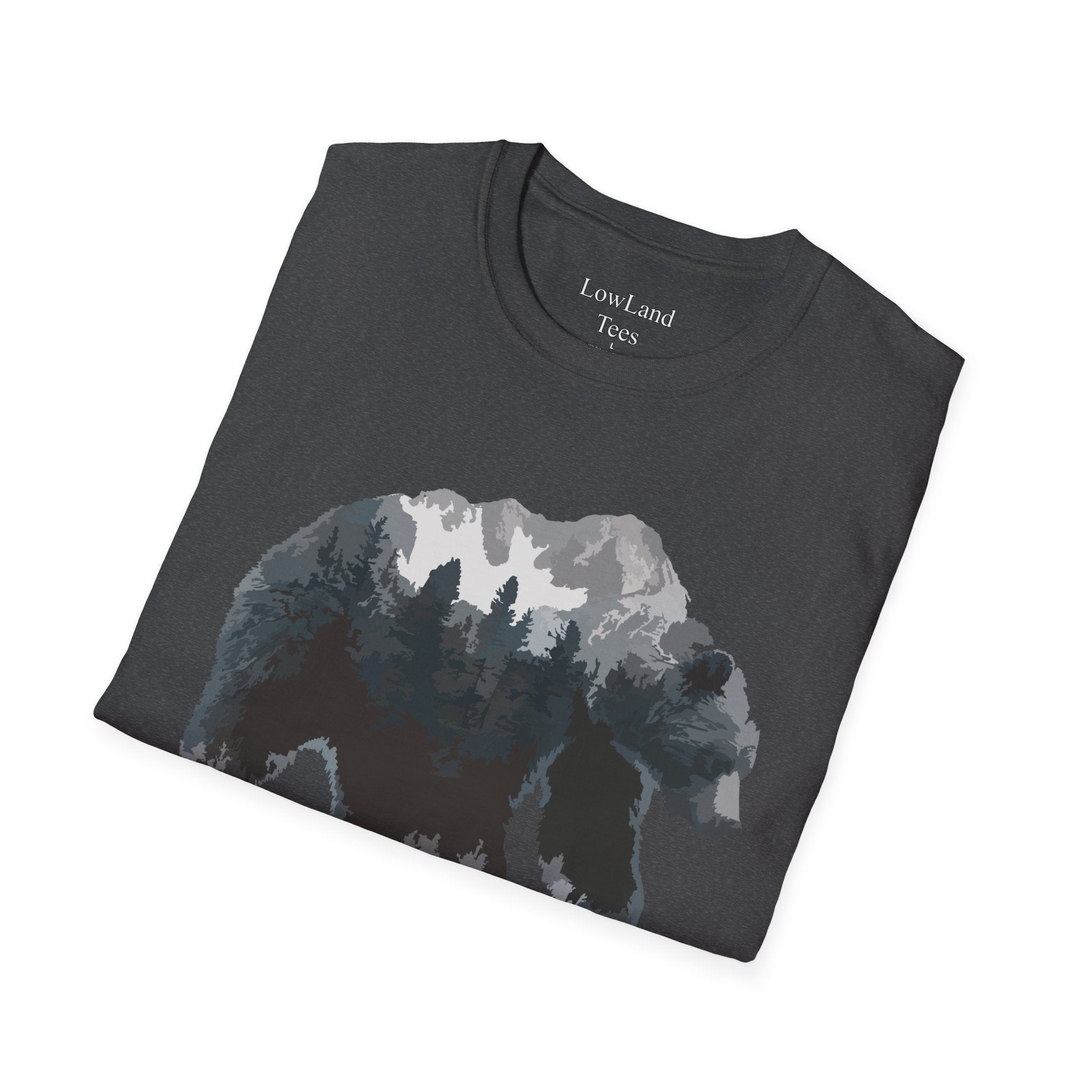 Mountain Spirit Bear T-Shirt — Double Exposure Wilderness Nature Tee