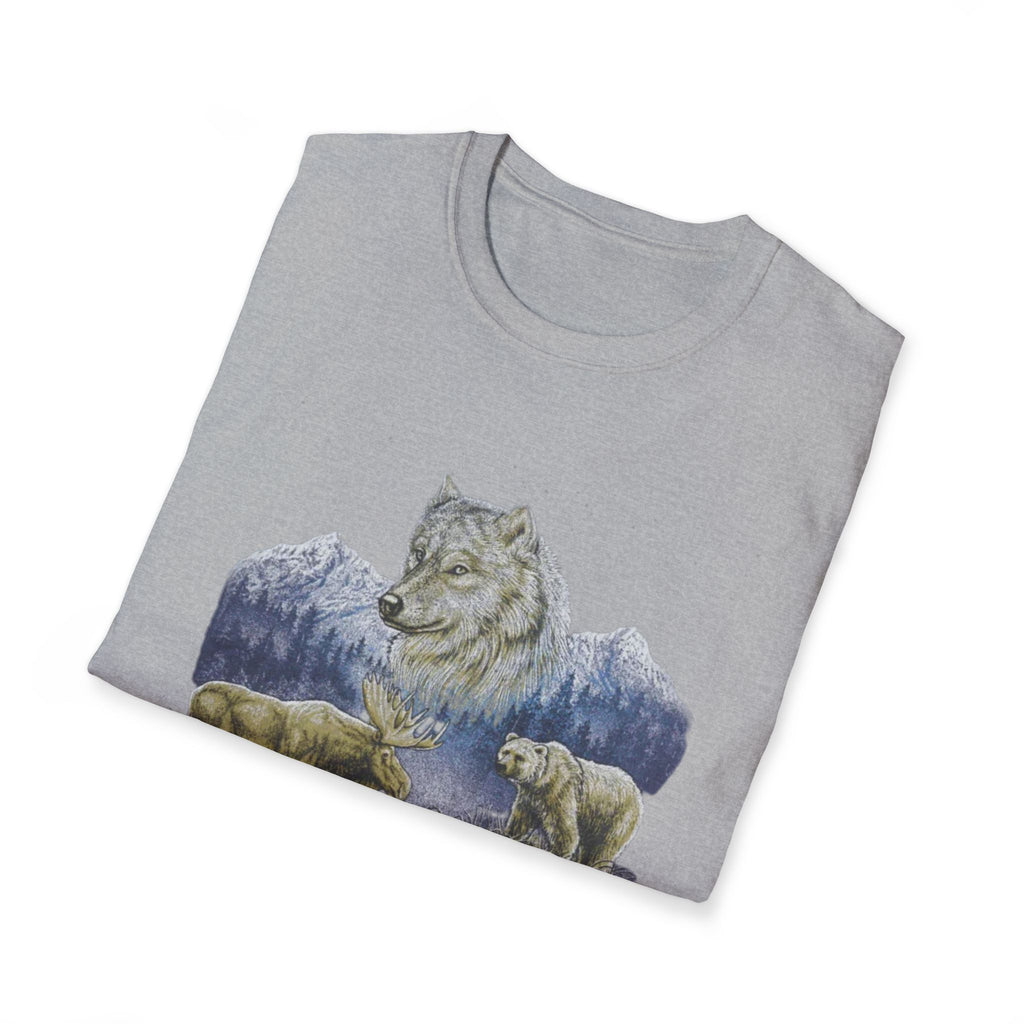 Wolf Trio Mountain T-Shirt — Wildlife Graphic Tee