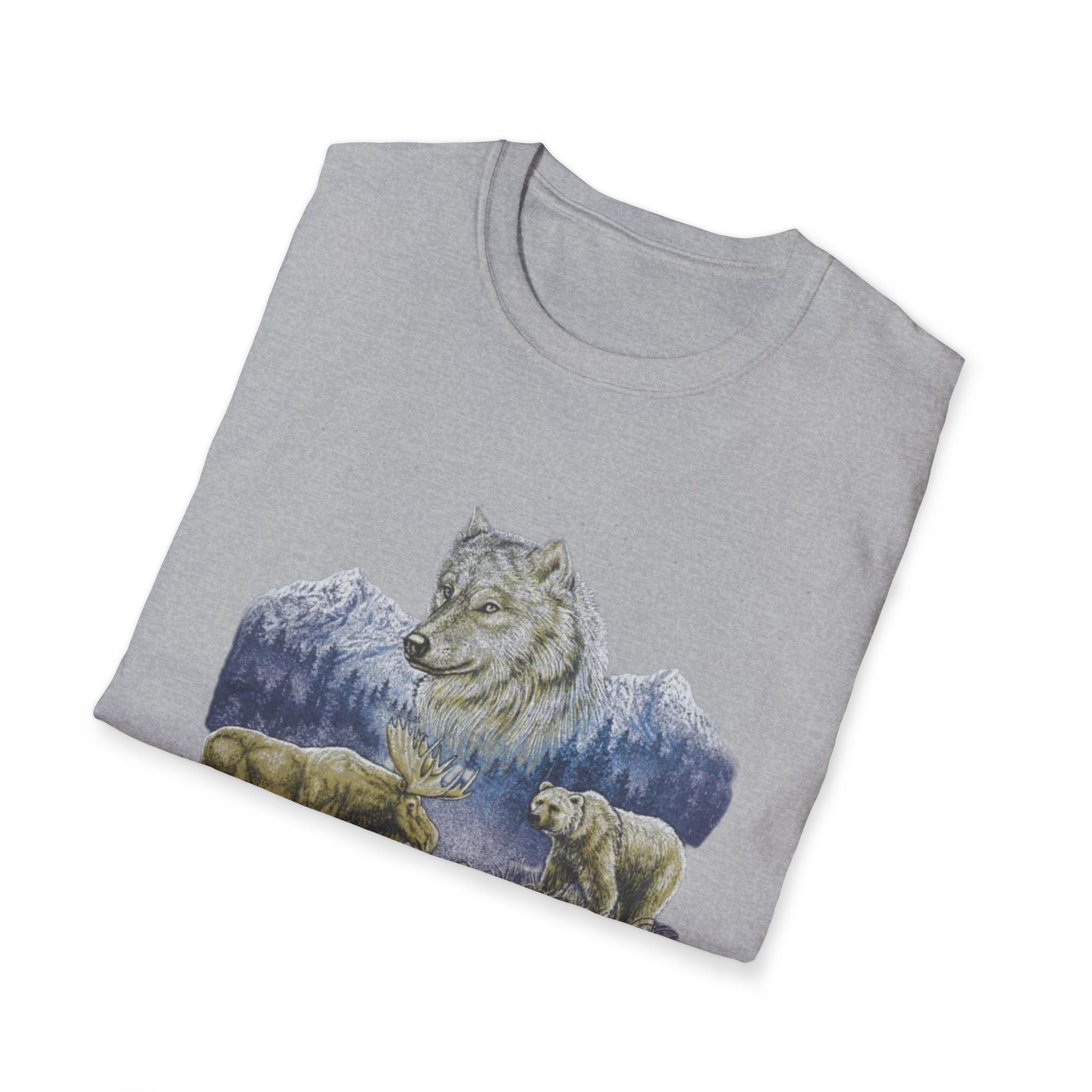 Wolf Trio Mountain T-Shirt — Wildlife Graphic Tee