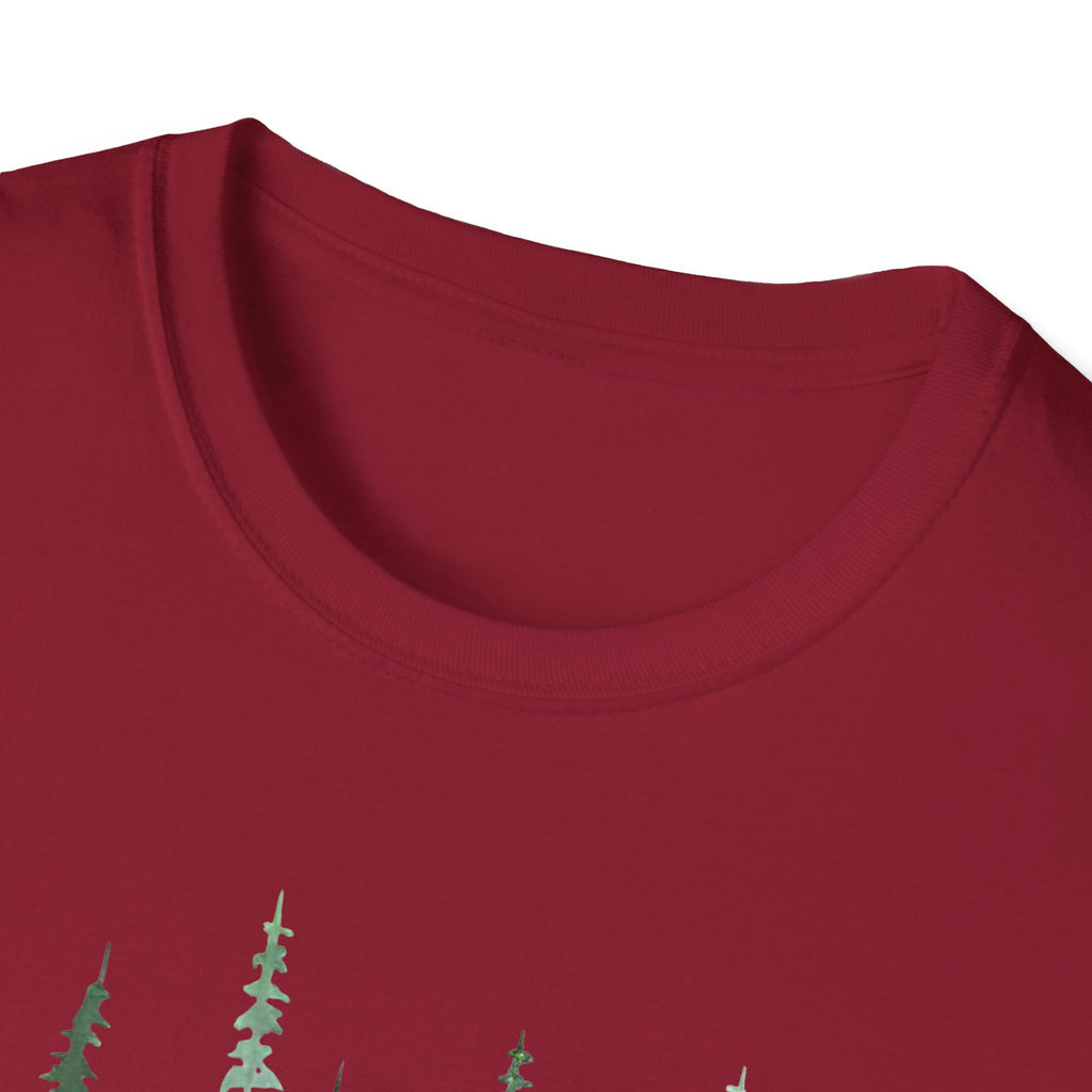 Forest Watercolor T-Shirt — Green Pine Tree Nature Tee