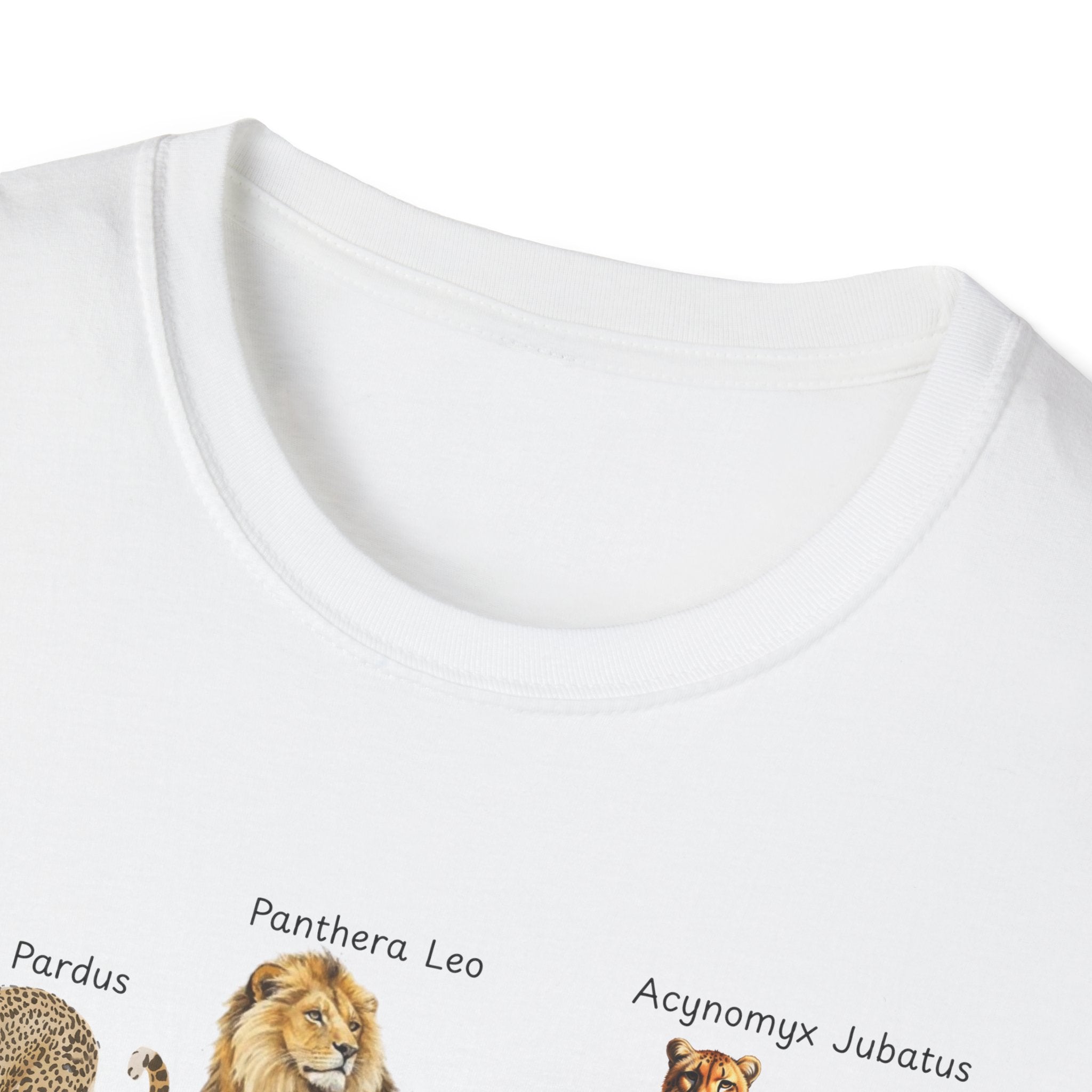 Big Cats Chart T-Shirt — Vintage Illustrated Wild Cat Identification Tee