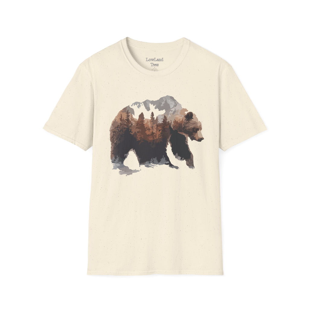 Mountain Spirit Bear T-Shirt — Double Exposure Wilderness Nature Tee