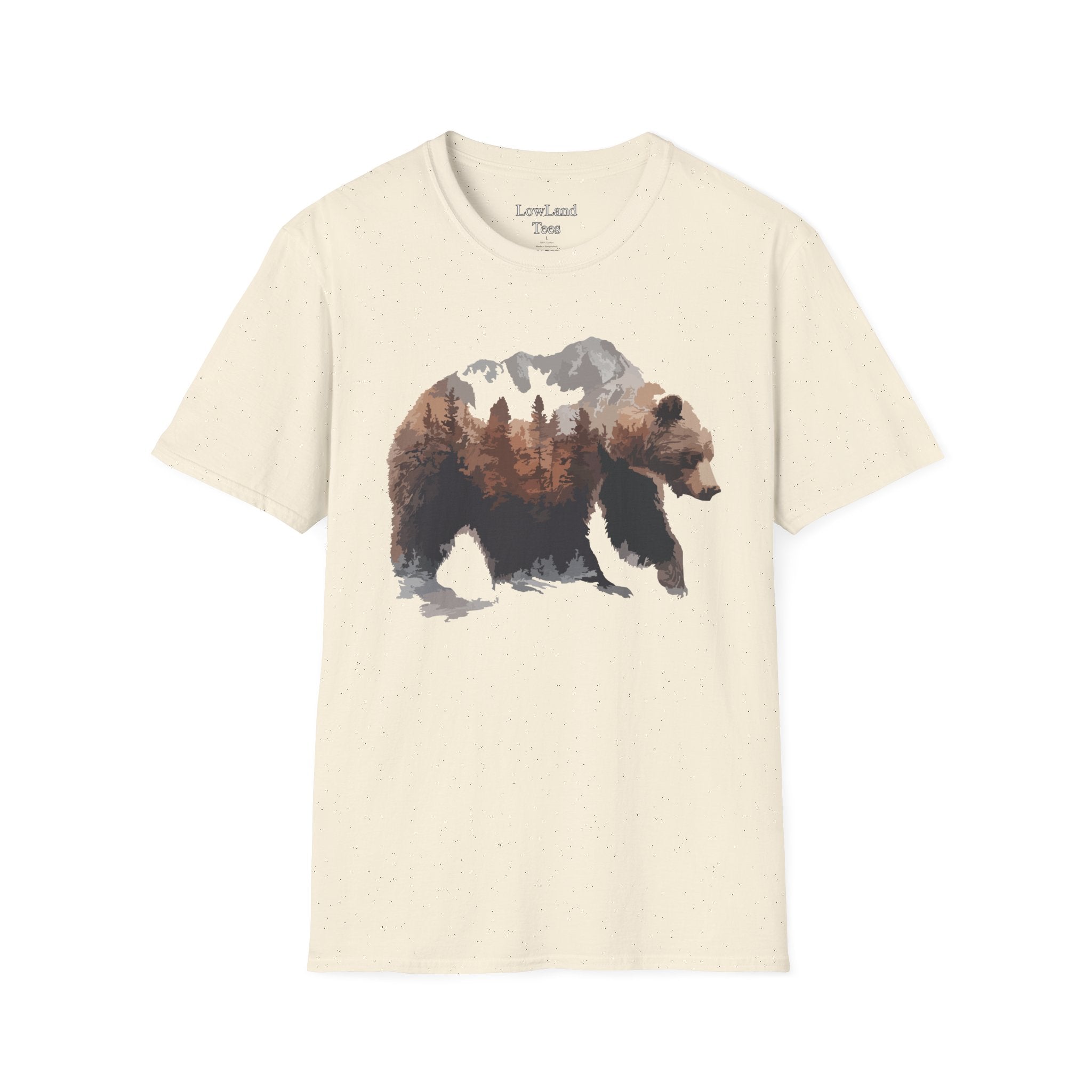 Mountain Spirit Bear T-Shirt — Double Exposure Wilderness Nature Tee