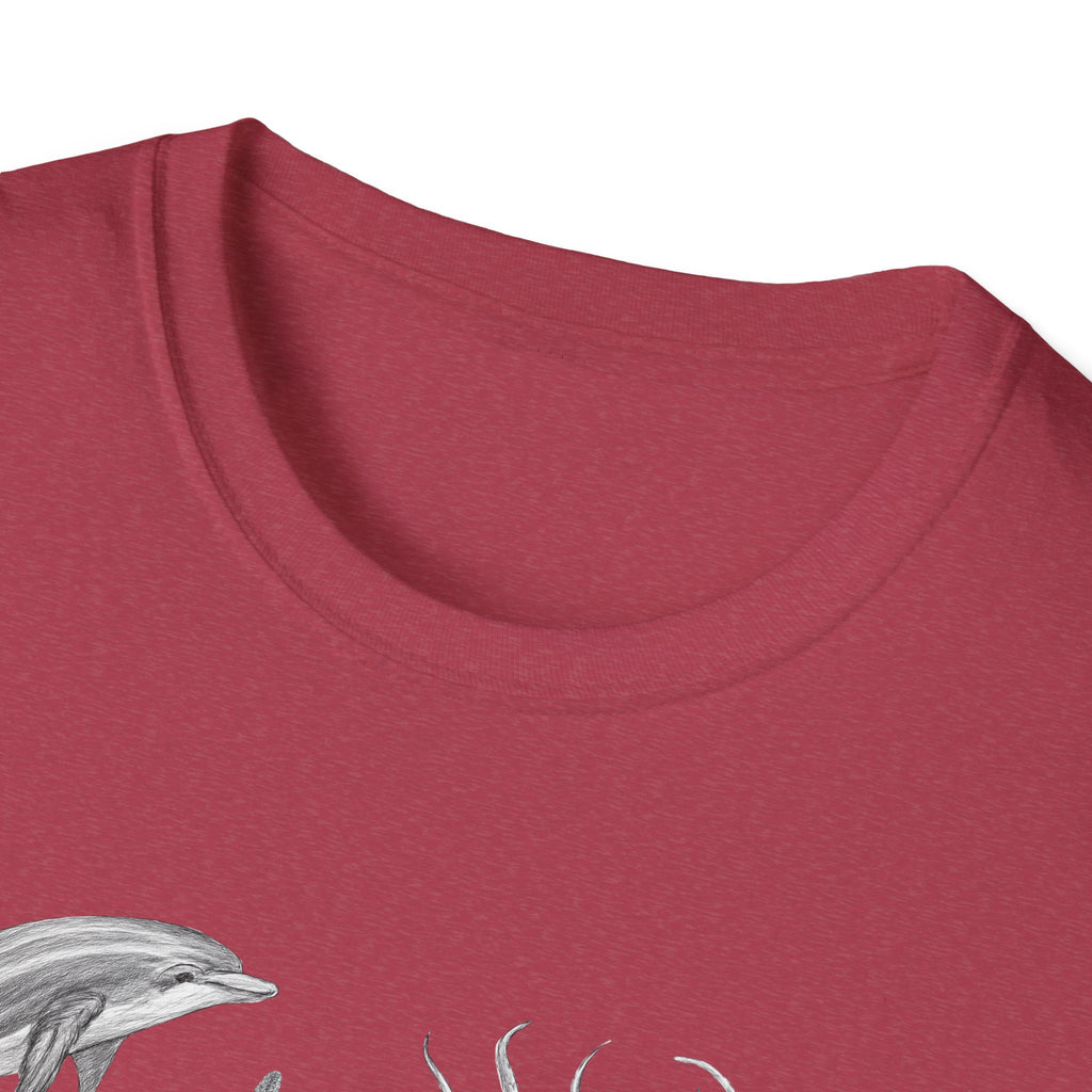 Ocean Wildlife T-Shirt — Monochrome Marine Life Design