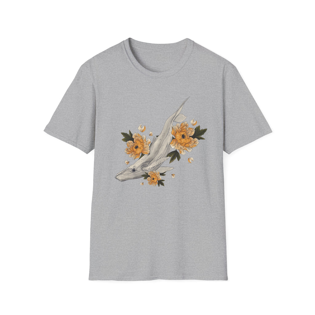 Floral Koi Fish T-Shirt — Golden Blossom Graphic Tee
