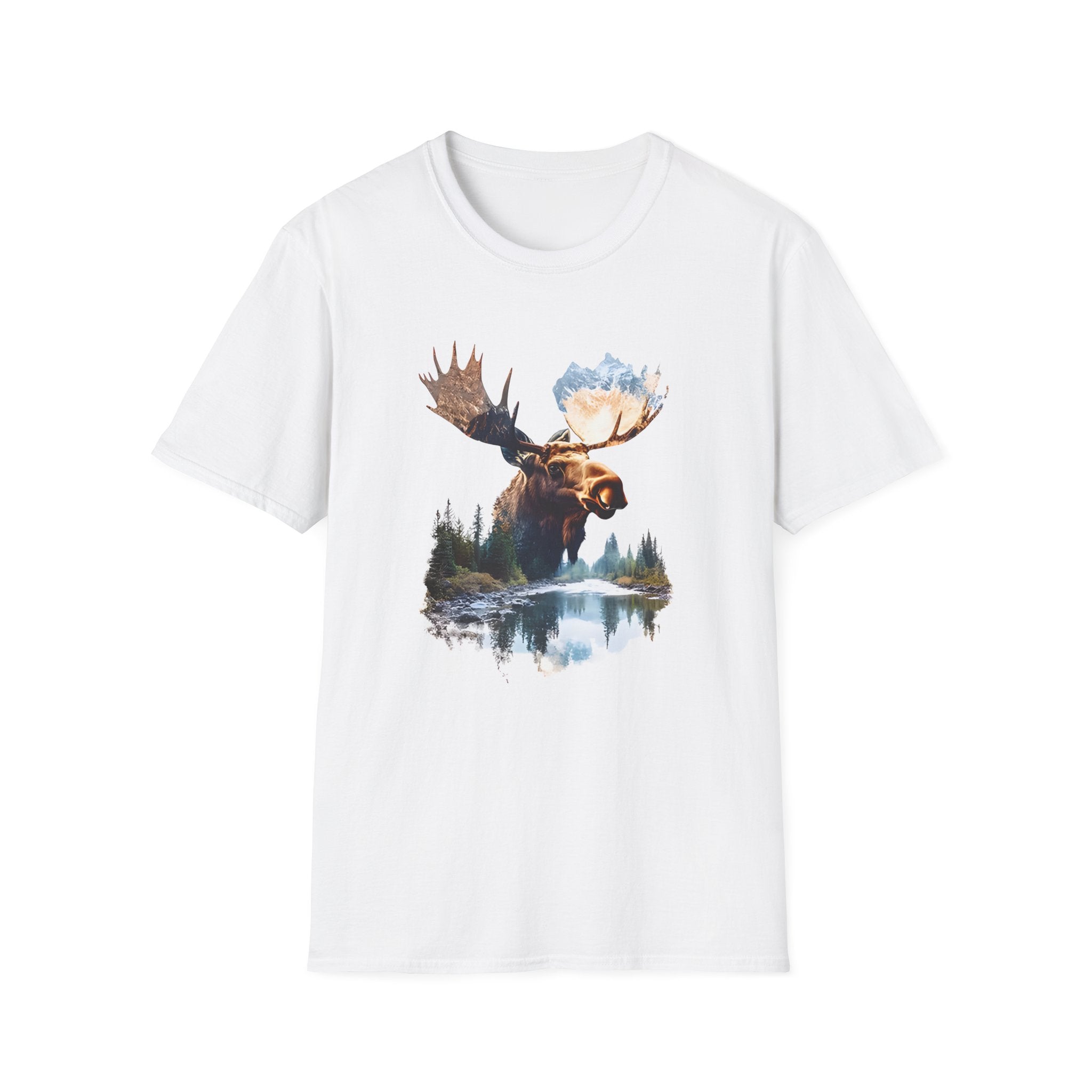 Moose Reflection T-Shirt – Wilderness Lake Double Exposure Tee