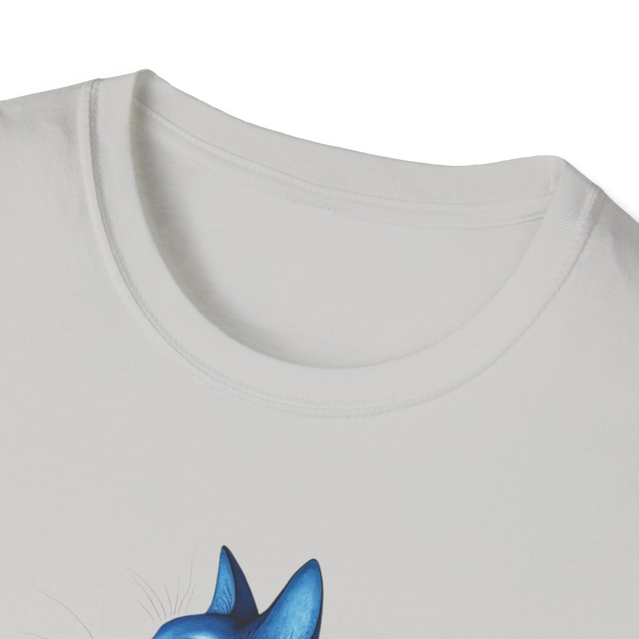 Floral Blue Cat T-Shirt