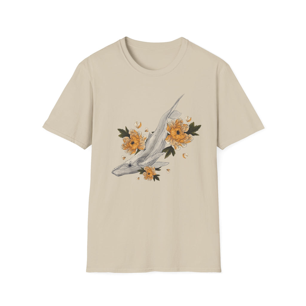 Floral Koi Fish T-Shirt — Golden Blossom Graphic Tee