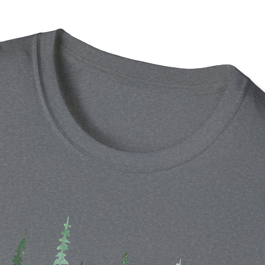 Forest Watercolor T-Shirt — Green Pine Tree Nature Tee
