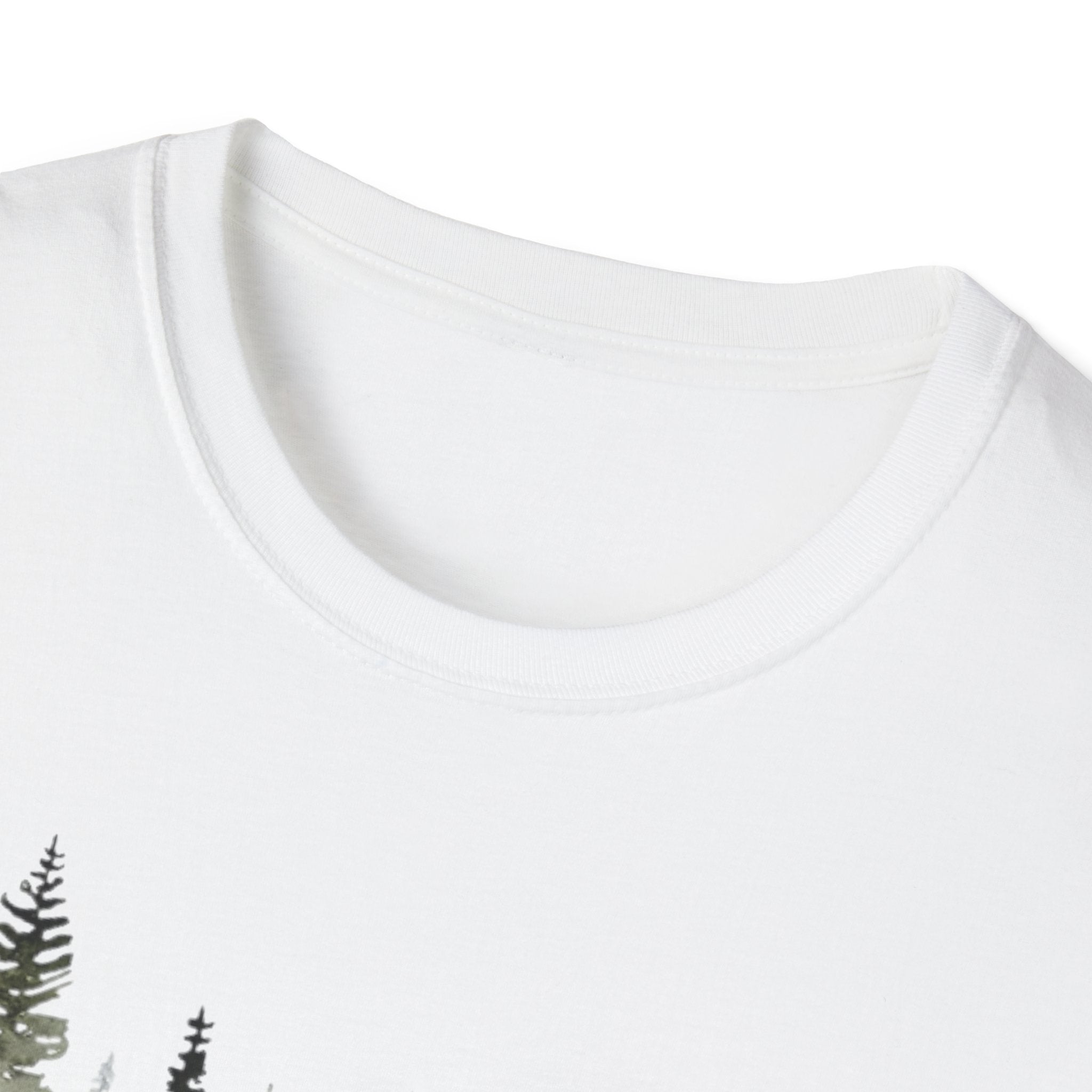 Forest Watercolor T-Shirt — Misty Pine Trees Nature Tee