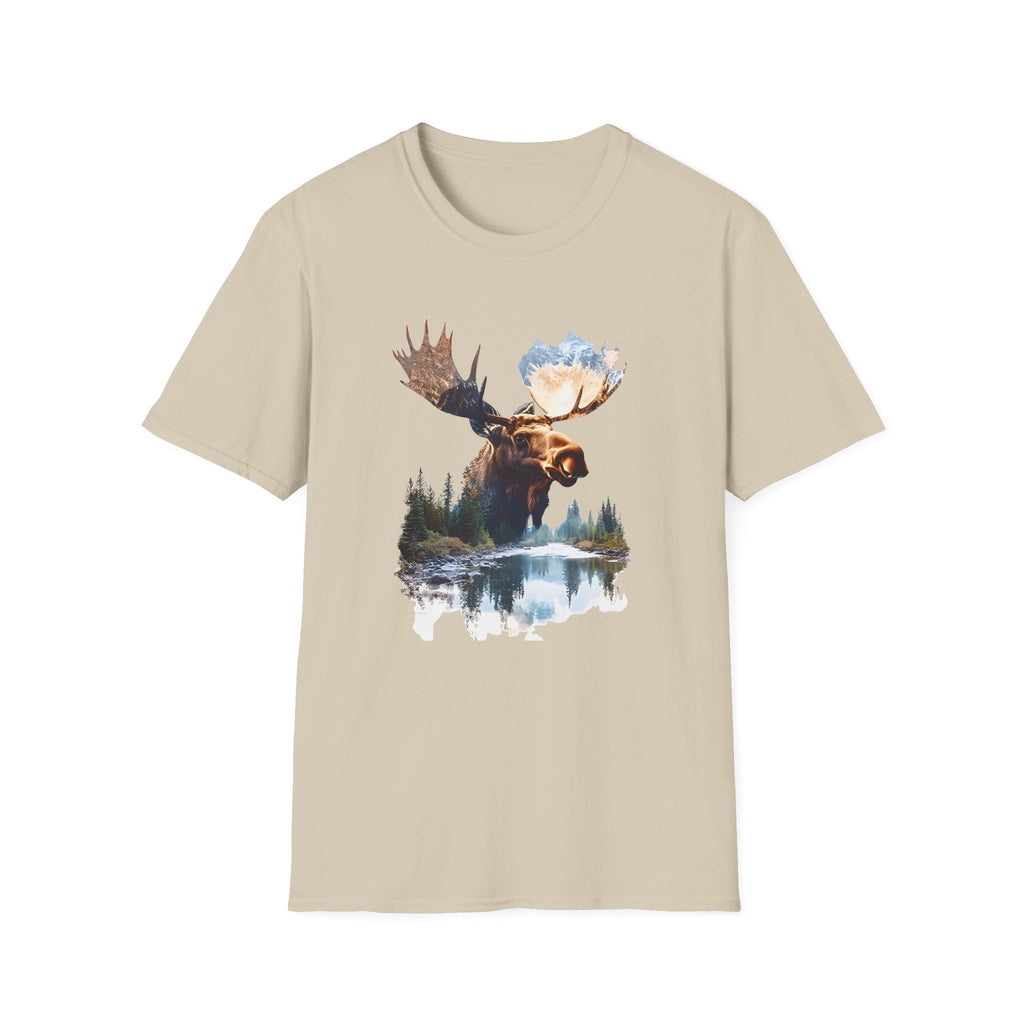 Moose Reflection T-Shirt – Wilderness Lake Double Exposure Tee