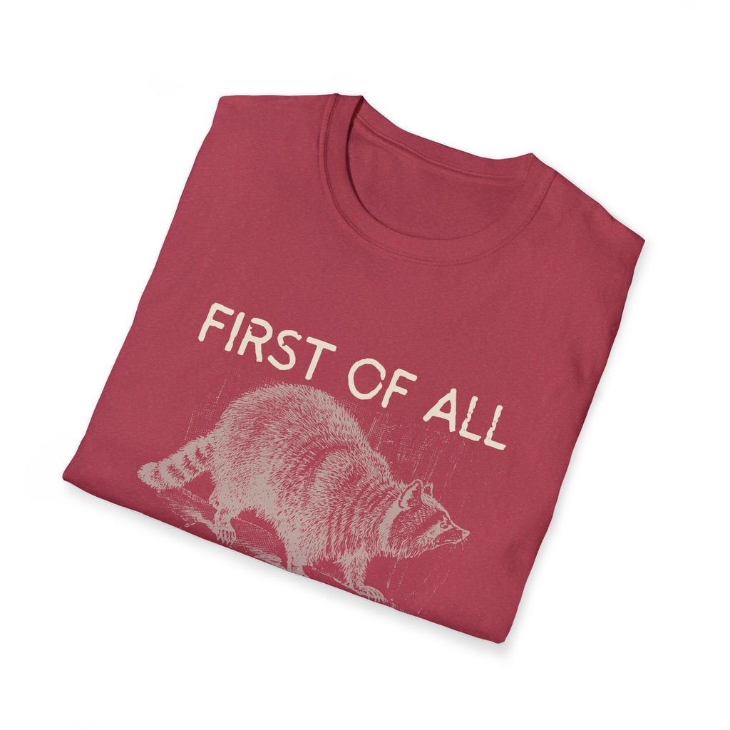 T-Shirt — “First Of All I’m A Delight” Raccoon Vintage Graphic Tee
