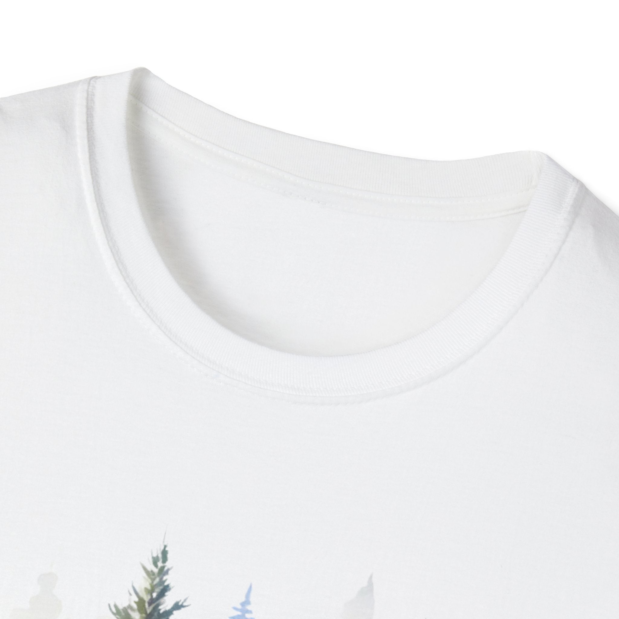 Winter Pine Trees T-Shirt — Watercolor Forest Holiday Tee