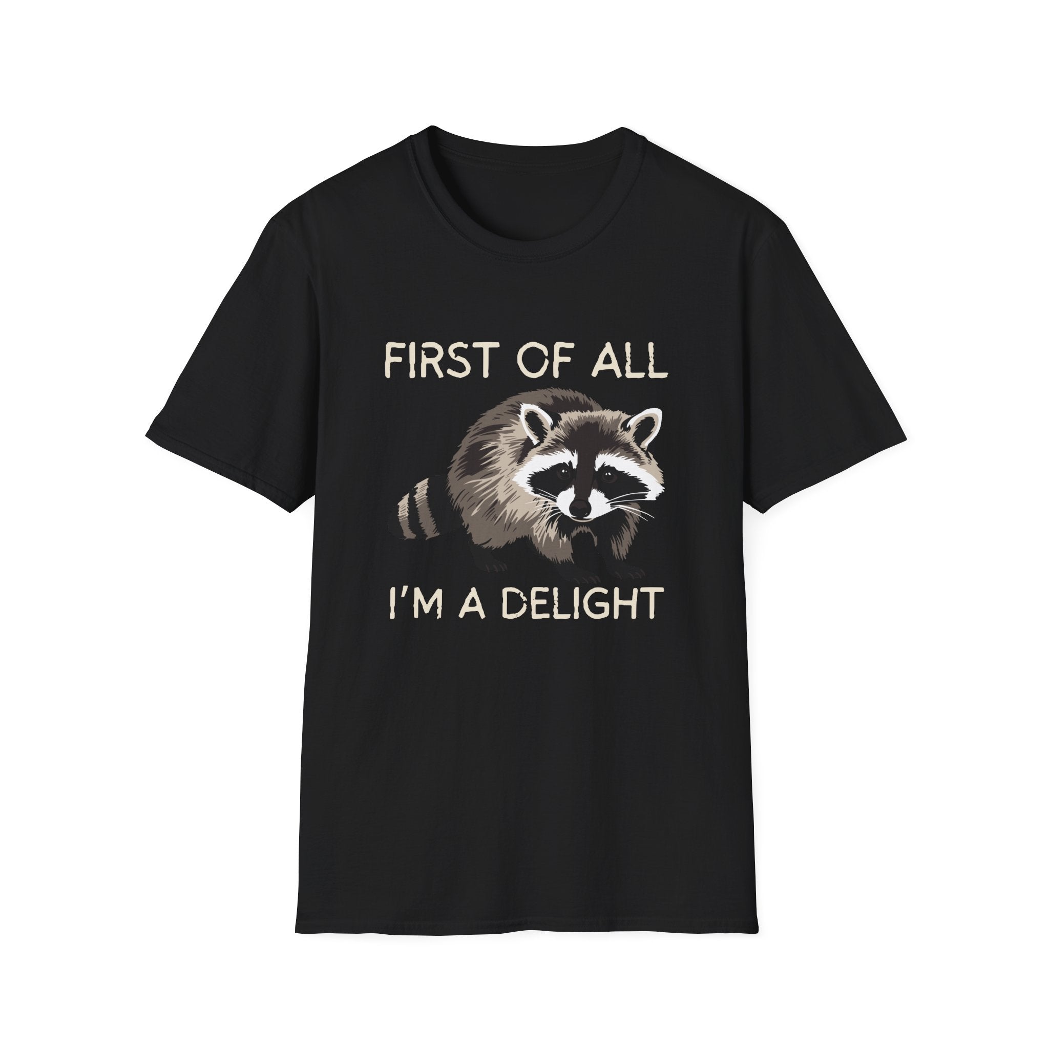 Raccoon ‘First of All I’m a Delight’ Graphic T‑Shirt