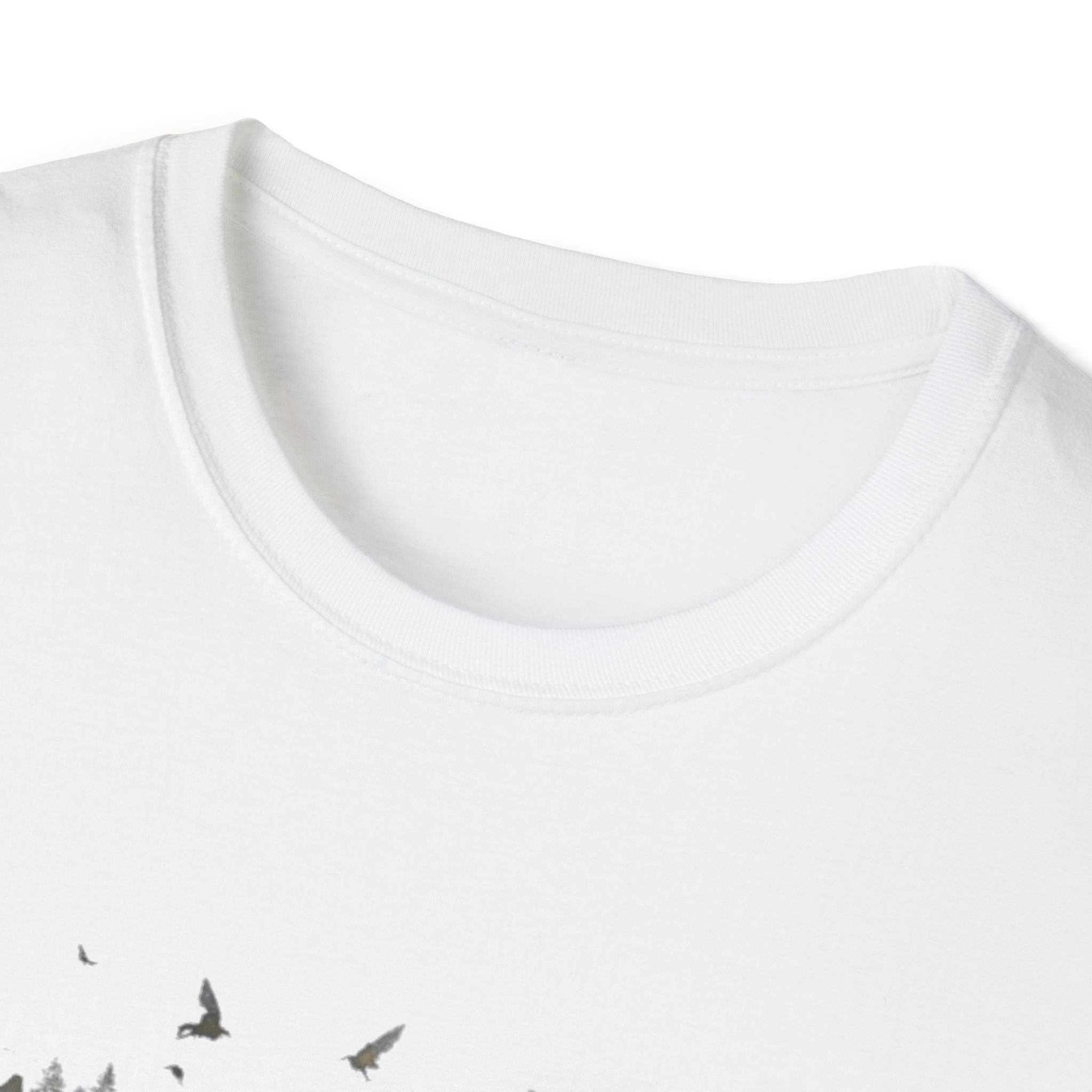 Moose Silhouette T-Shirt — Forest Double-Exposure Wildlife Tee