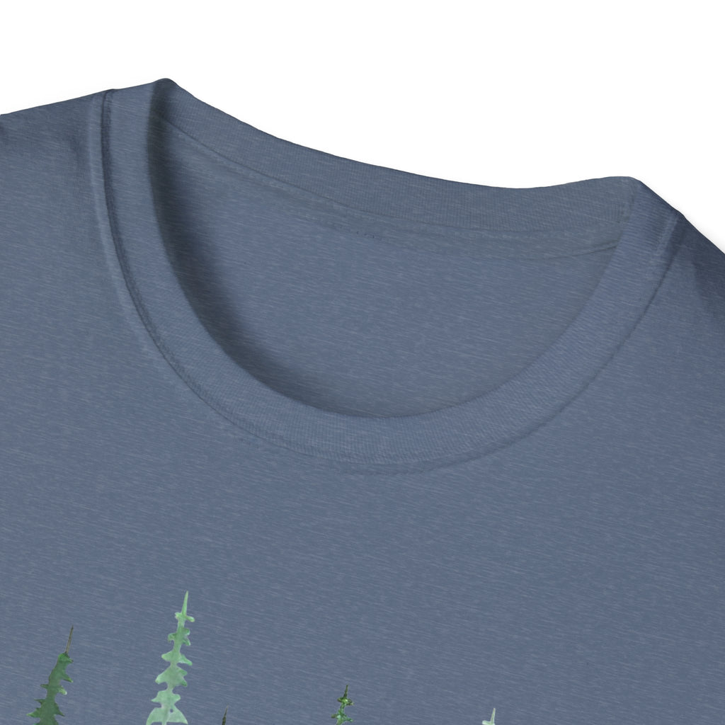 Forest Watercolor T-Shirt — Green Pine Tree Nature Tee