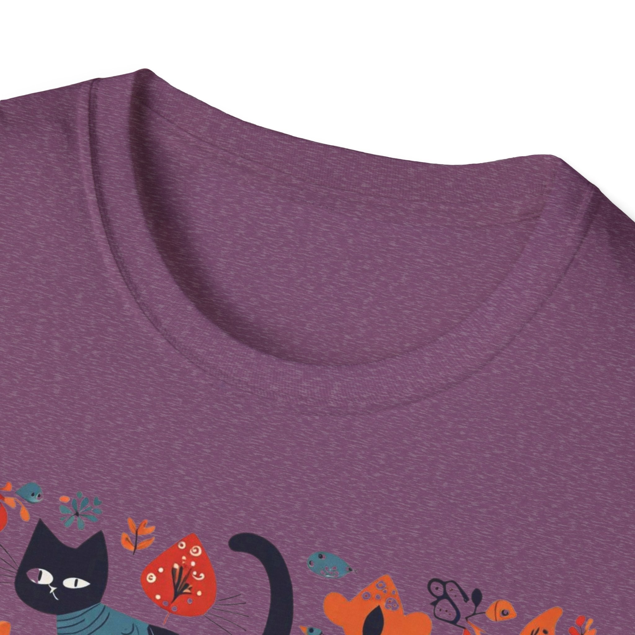 Cats & Flowers T-Shirt — Whimsical Folk Art Cat Graphic Tee