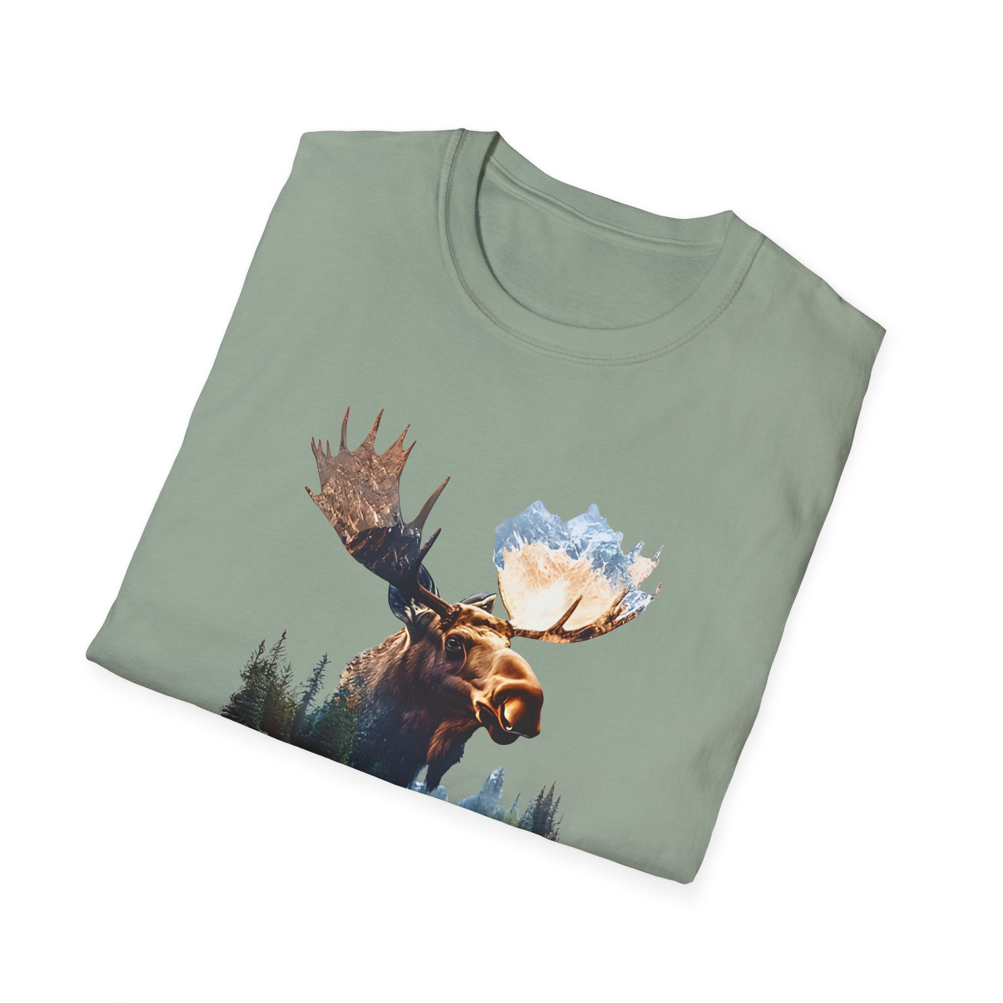 Moose Reflection T-Shirt – Wilderness Lake Double Exposure Tee