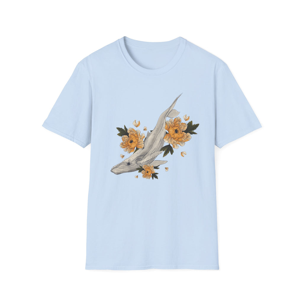 Floral Koi Fish T-Shirt — Golden Blossom Graphic Tee