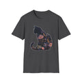 Floral Cat Silhouette T-Shirt