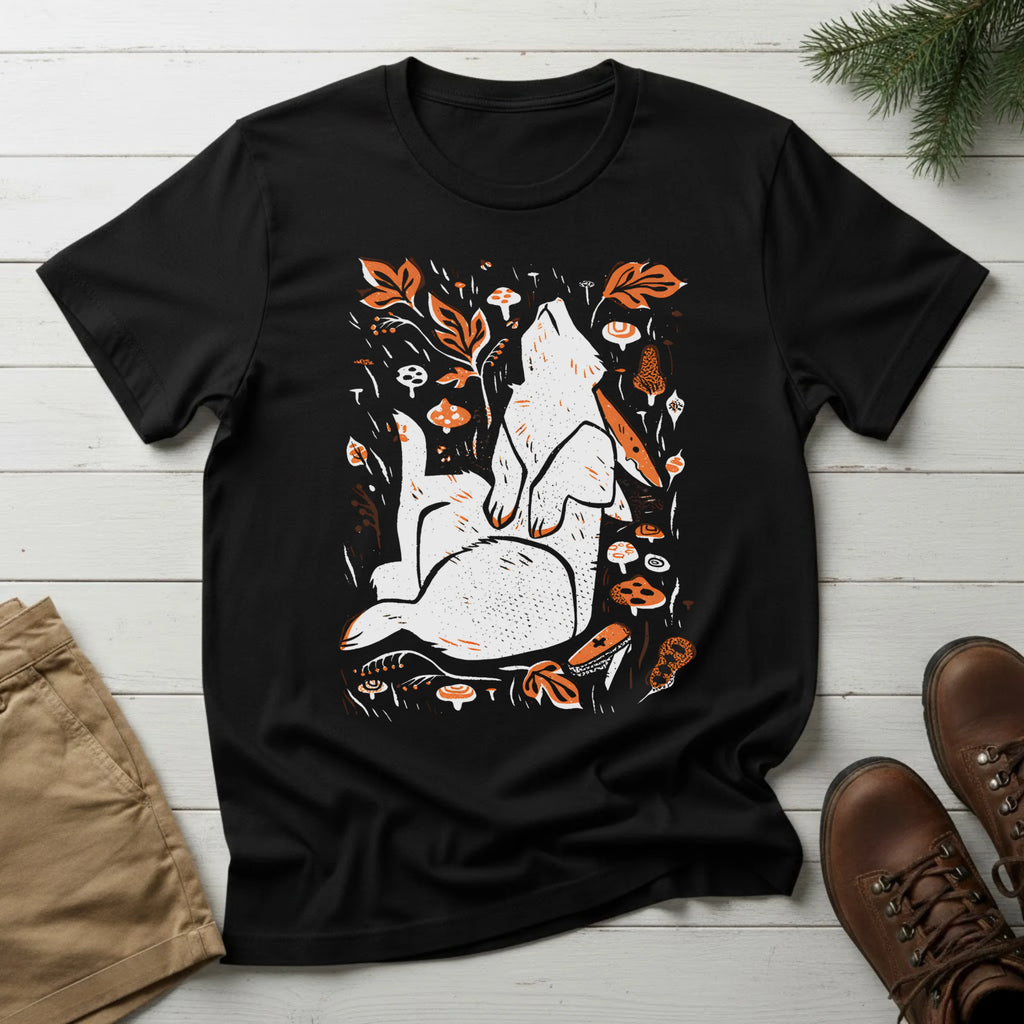 Rabbit Meadow T-Shirt — Relaxed Floral Rabbit Illustration Tee