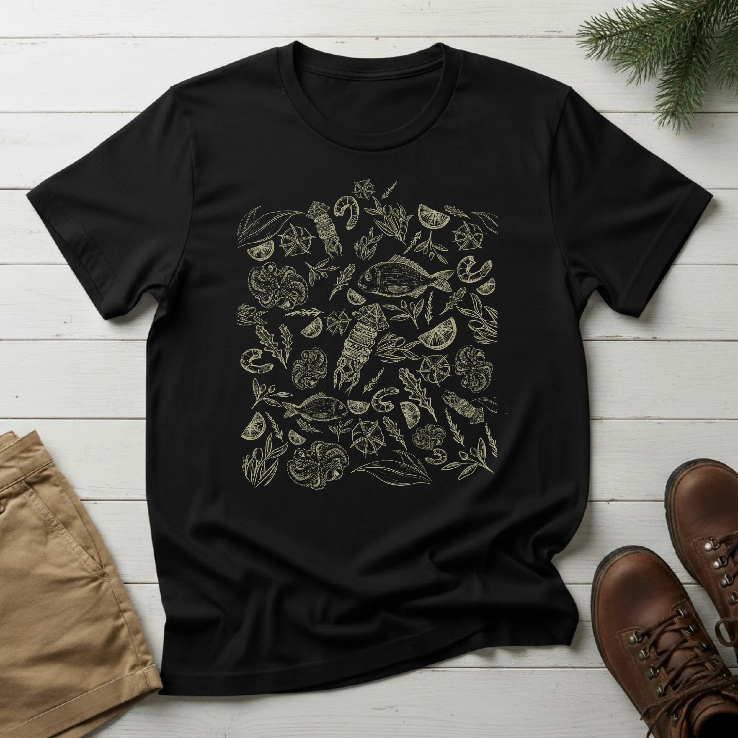 Botanical Skull Tee — Vintage Floral Skull T-Shirt