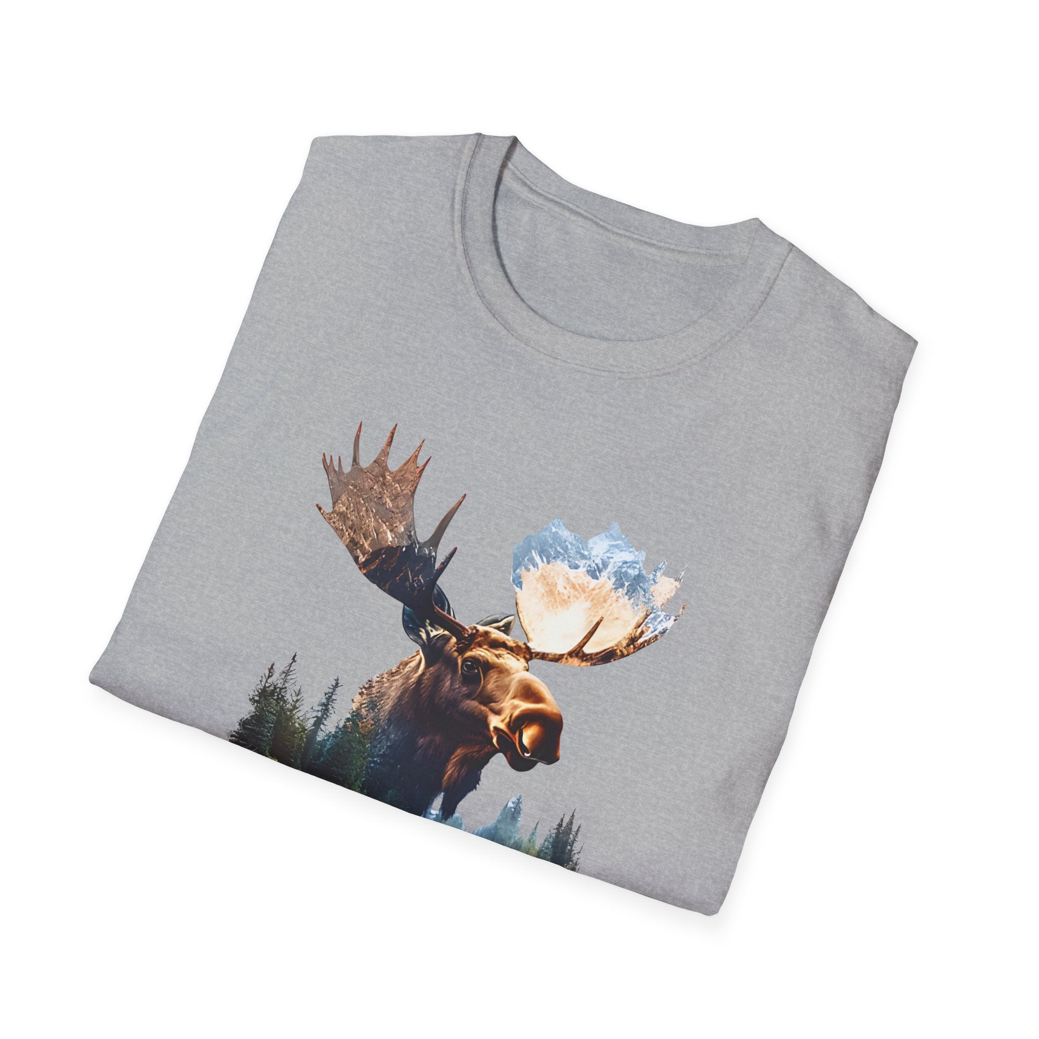 Moose Reflection T-Shirt – Wilderness Lake Double Exposure Tee