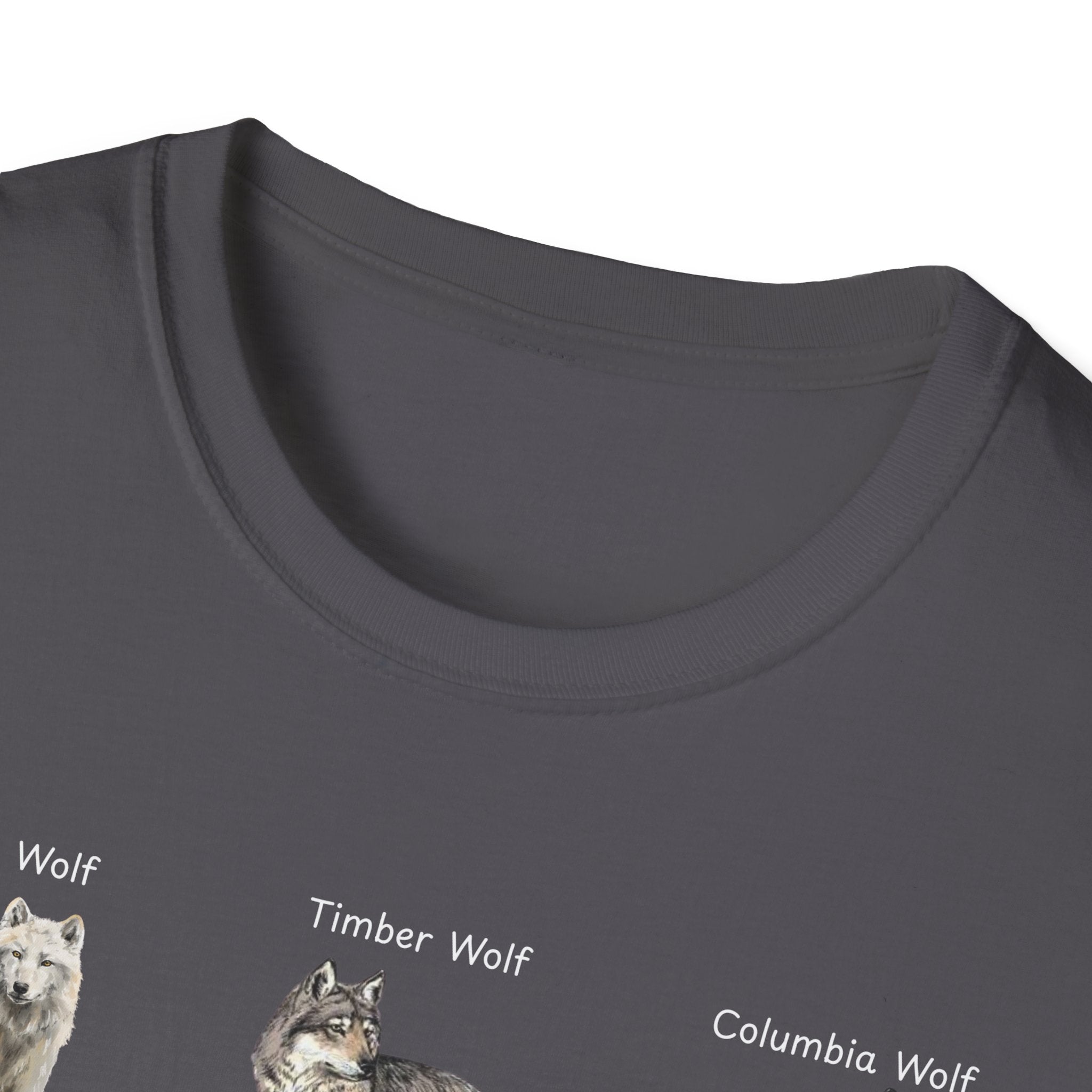 Wolf Species Chart T-Shirt — Illustrated Wolves Guide Tee