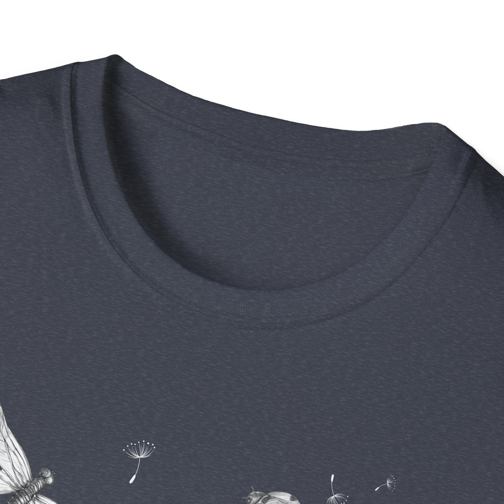 Butterfly & Dandelion Tee — Delicate Botanical Nature T-Shirt
