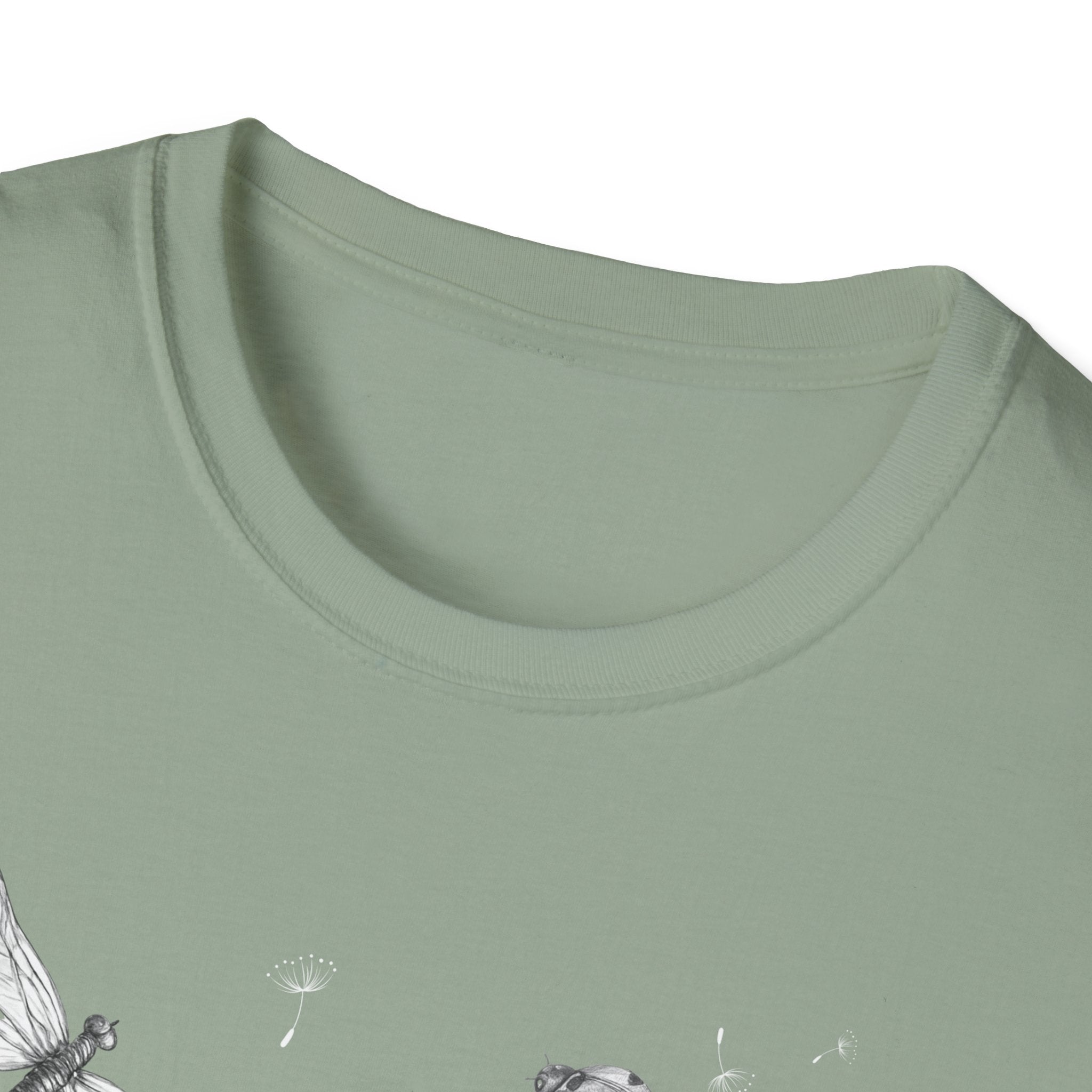 Butterfly & Dandelion Tee — Delicate Botanical Nature T-Shirt