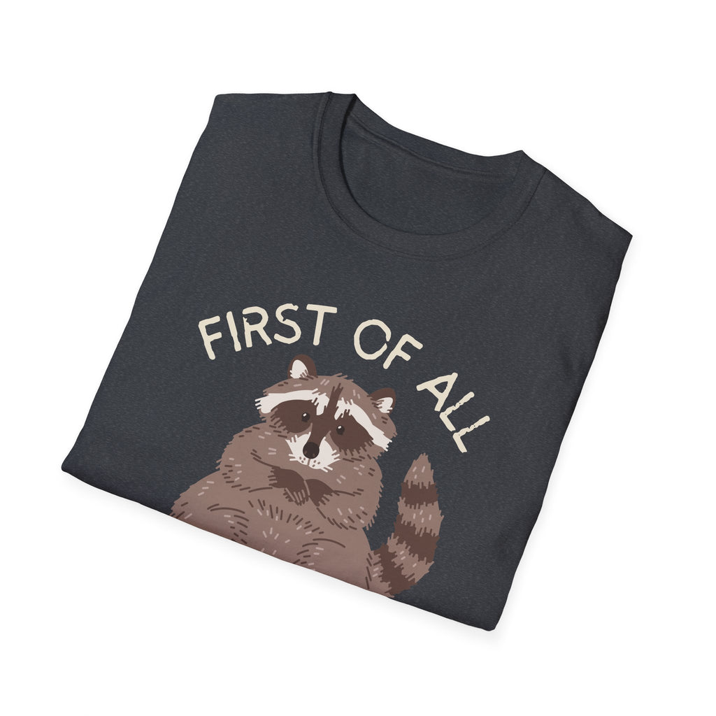 Raccoon 'First of All I'm a Delight' Cute Graphic T-Shirt