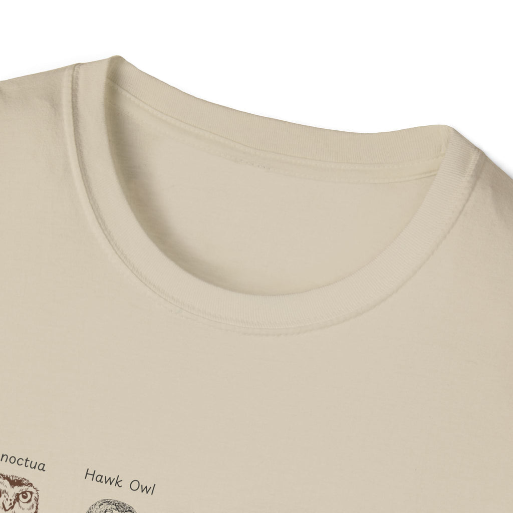 Owl Field Guide T-Shirt — Vintage Bird Illustration Tee