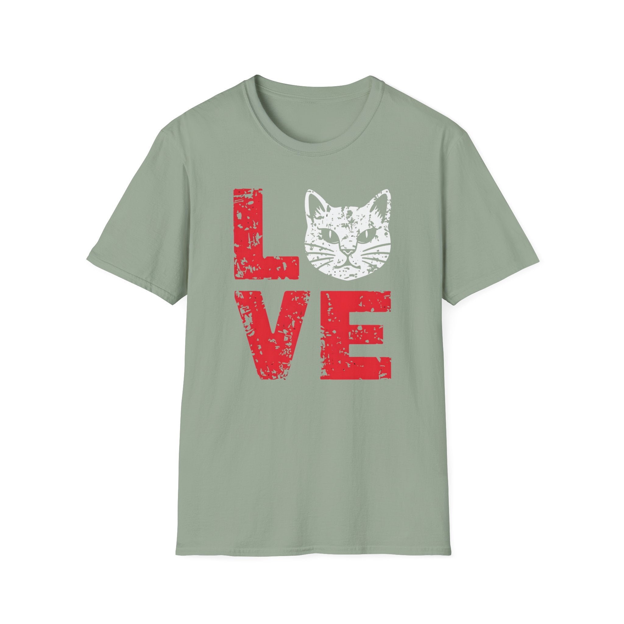 Cat Love T-Shirt — Vintage Distressed Kitten Graphic Tee